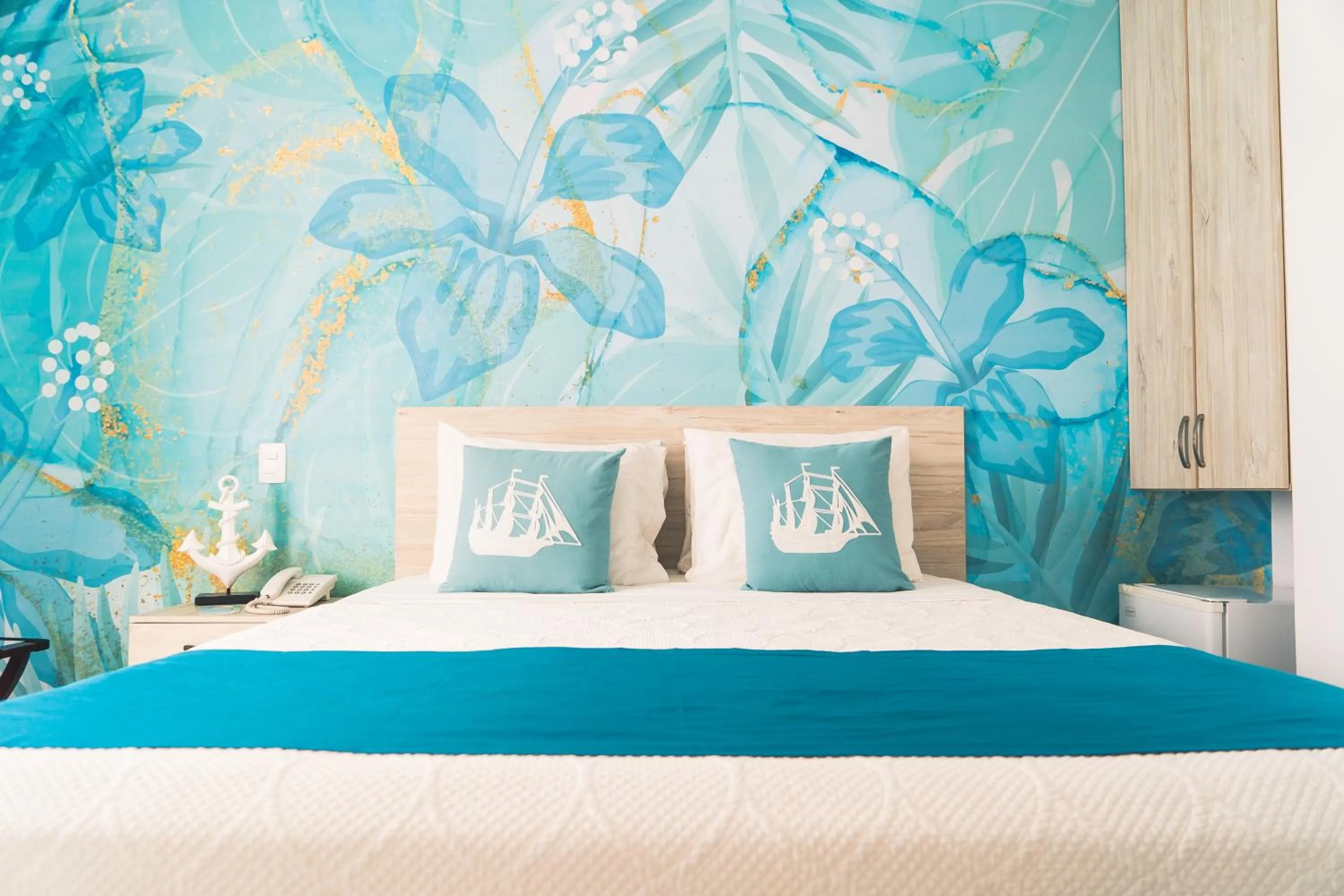 Bed in Sea Colors Hotel