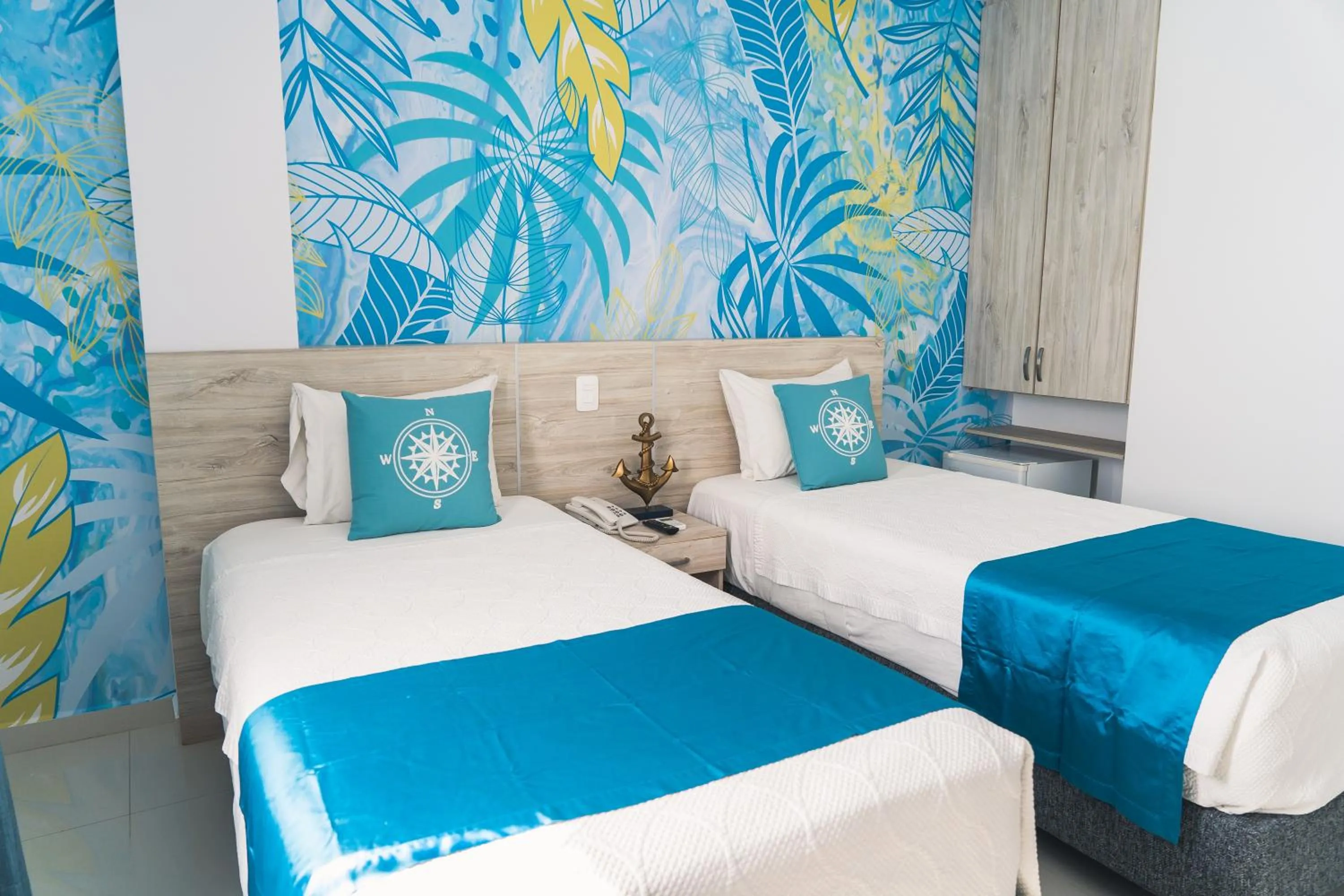 Bed in Sea Colors Hotel