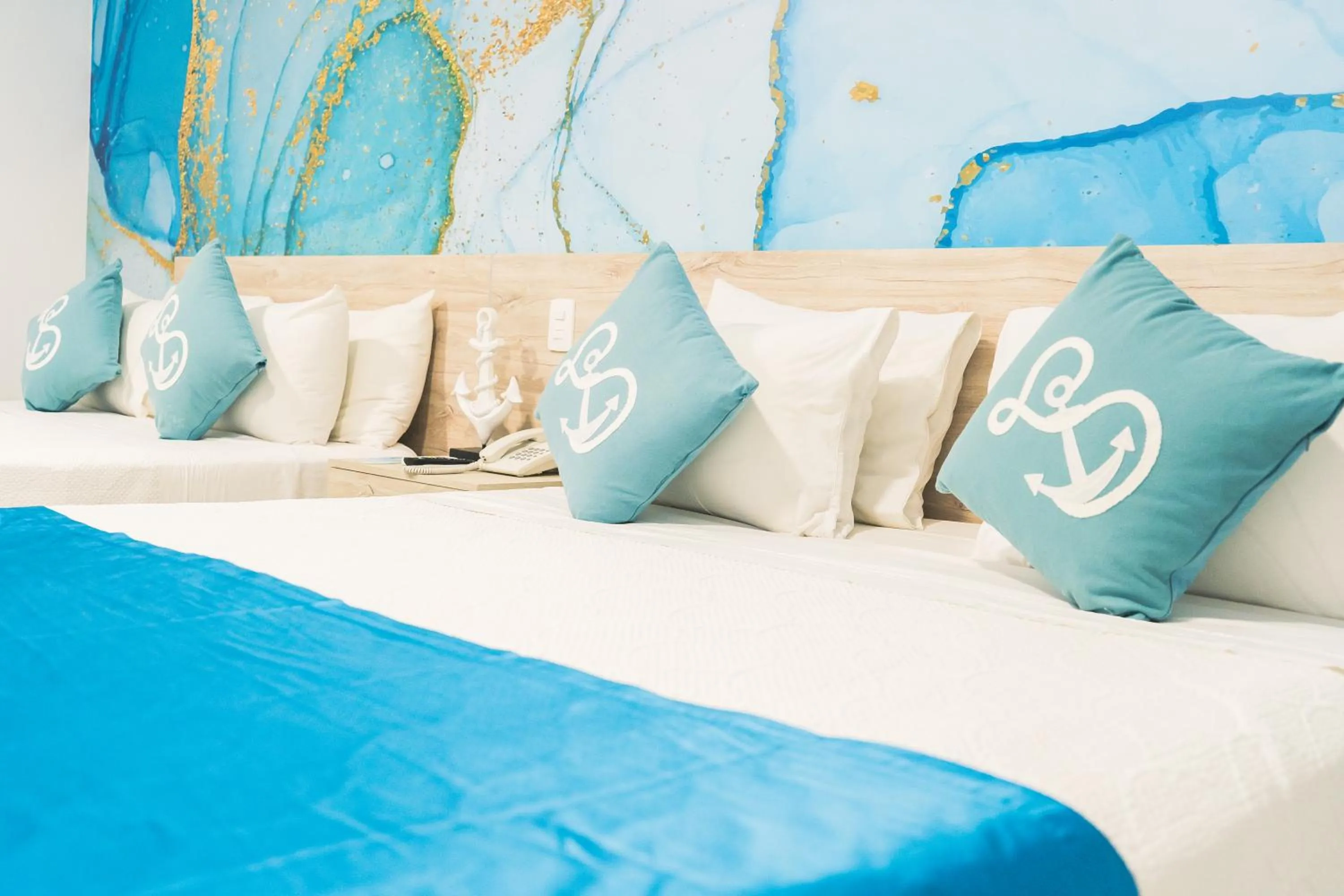 Bed in Sea Colors Hotel