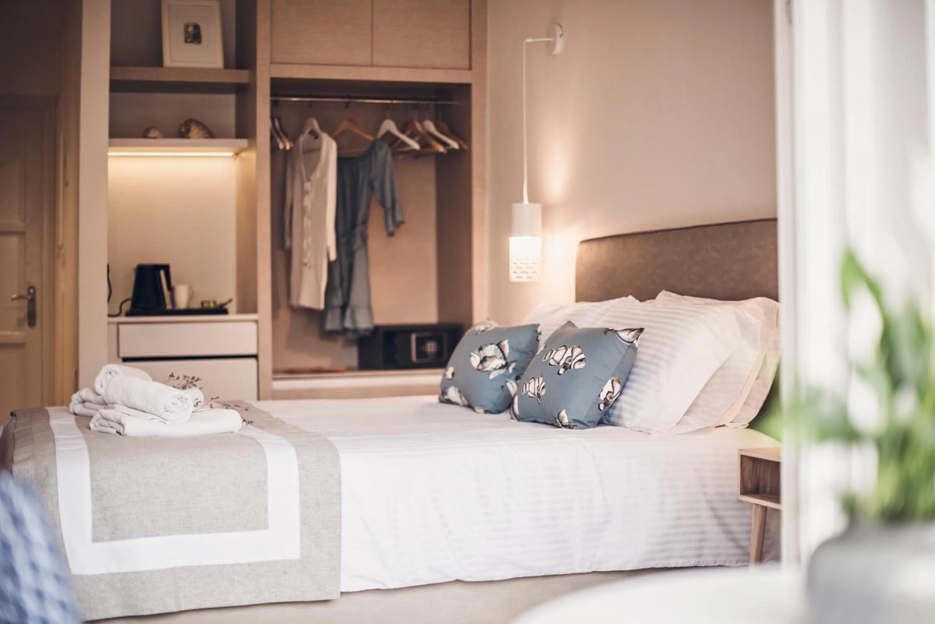 Bedroom, Bed in Iliada Beach Hotel