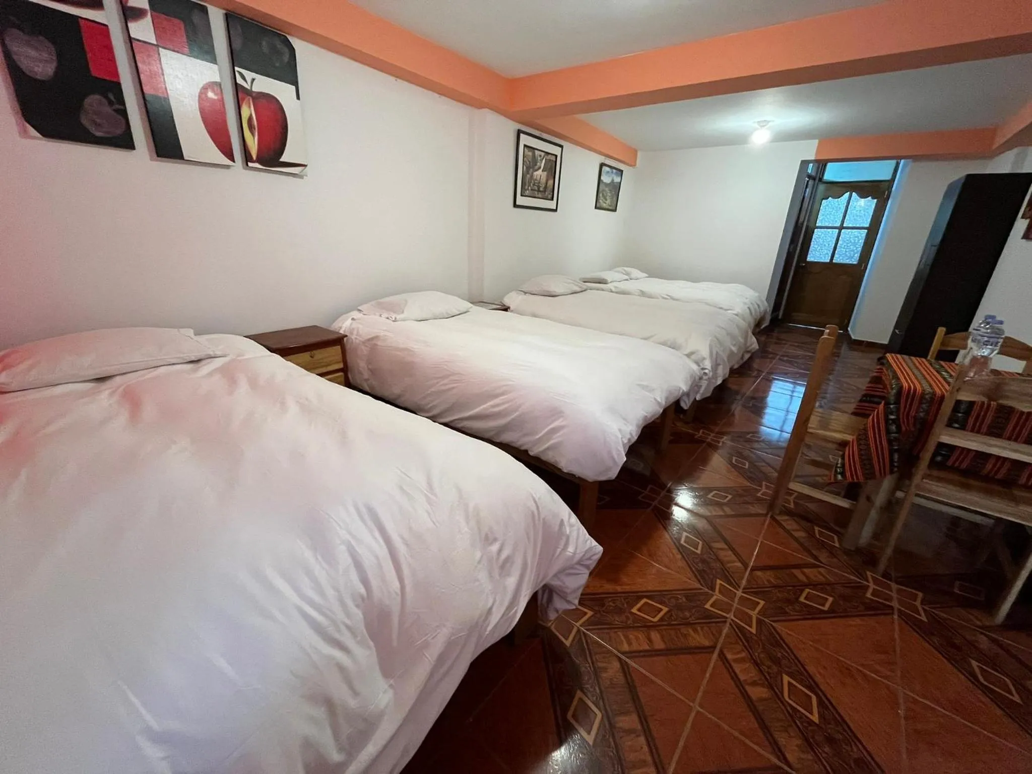 Bed in Hostal Apu Qhawarina