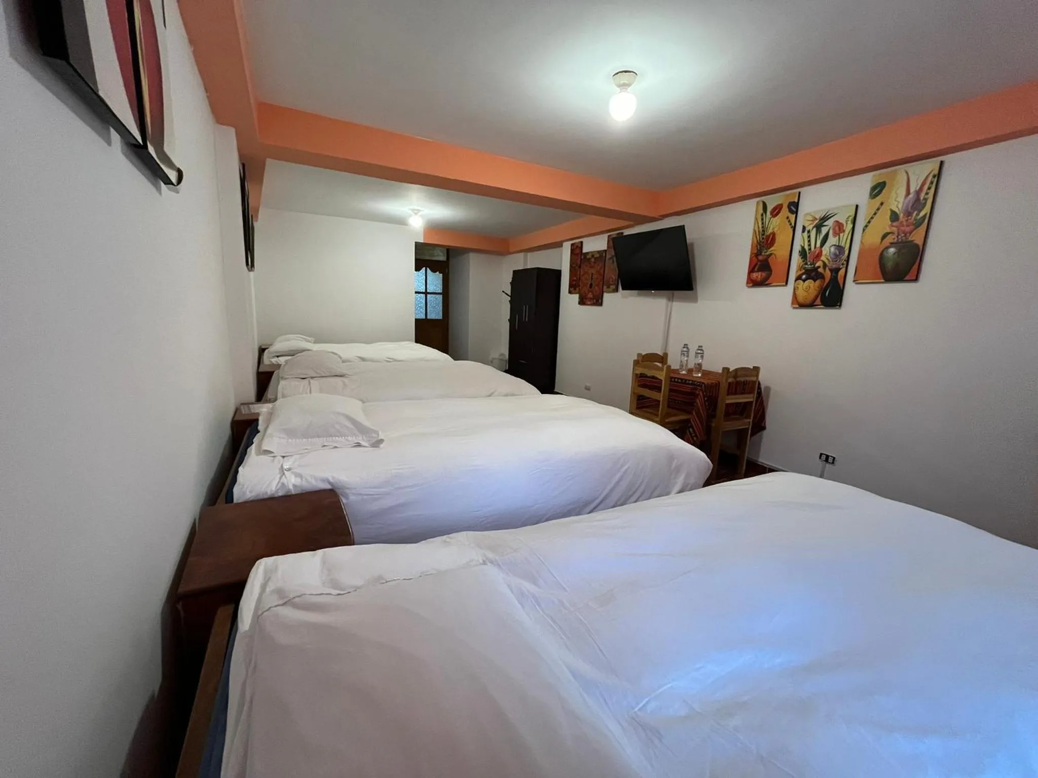 Bed in Hostal Apu Qhawarina