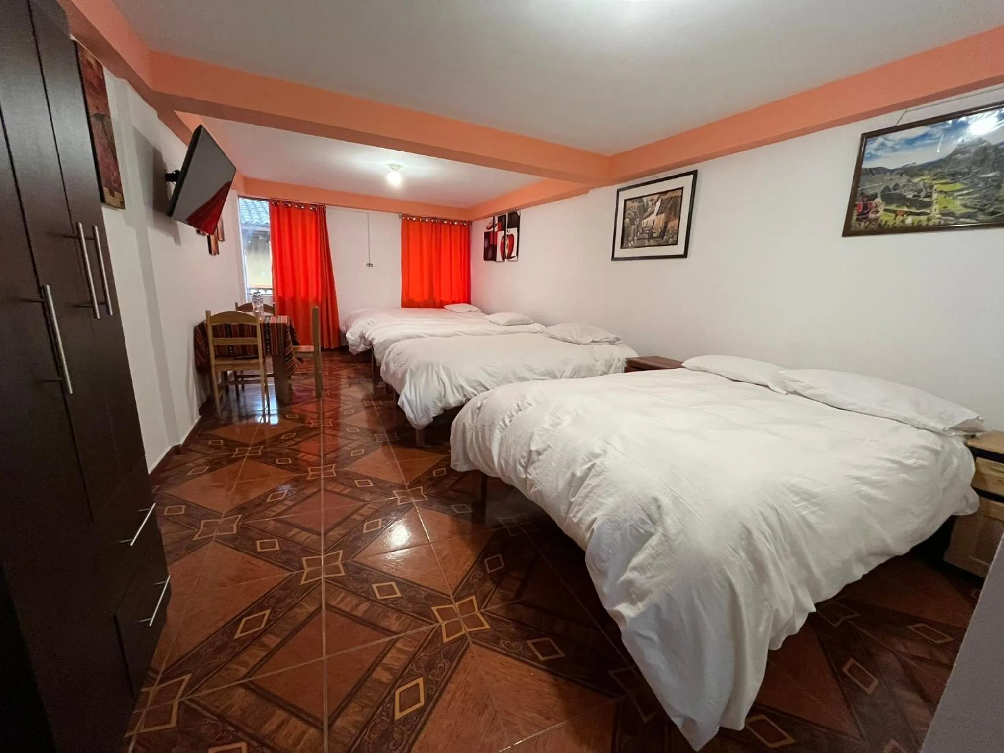 Bed in Hostal Apu Qhawarina