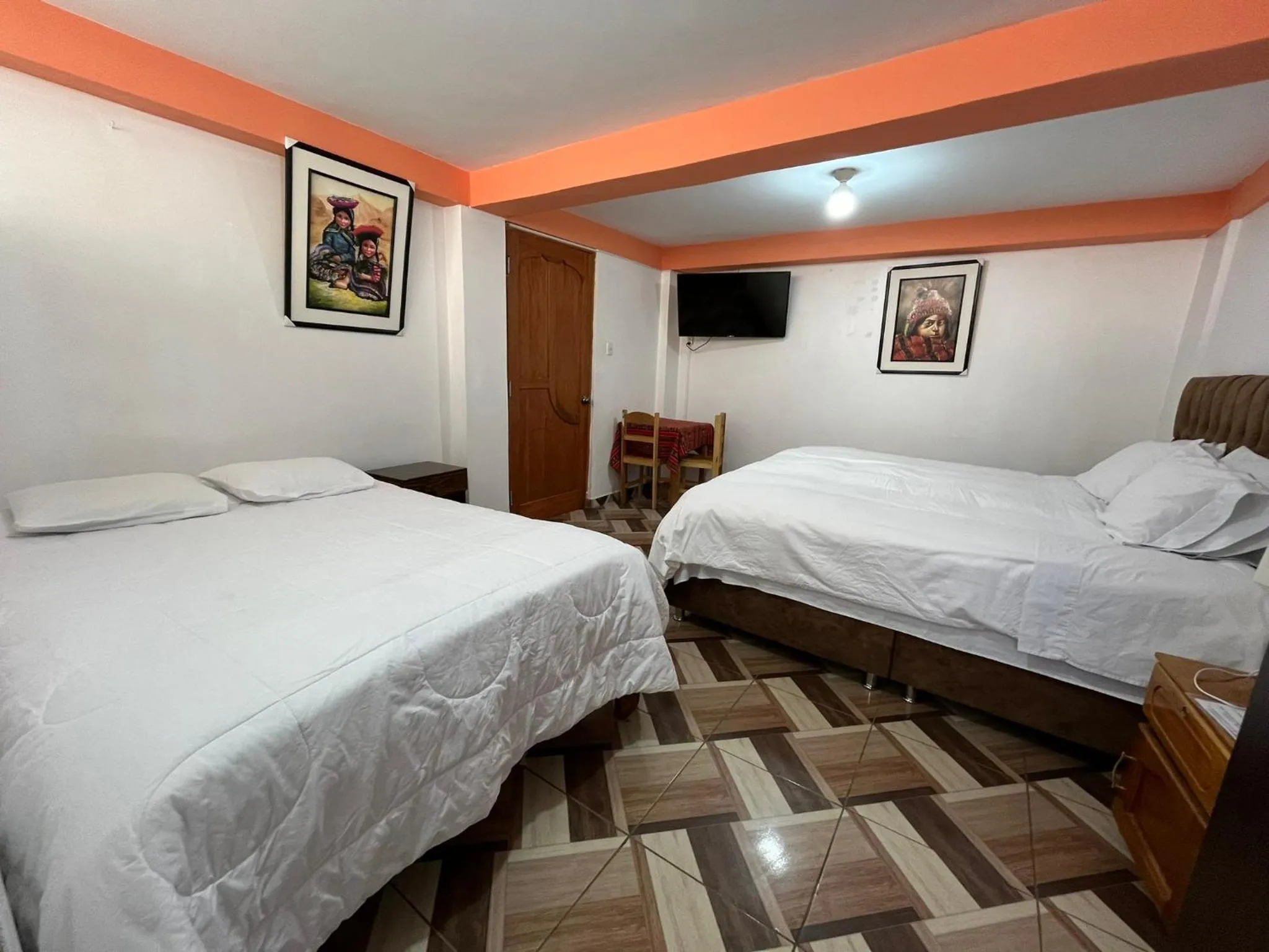 Bed in Hostal Apu Qhawarina