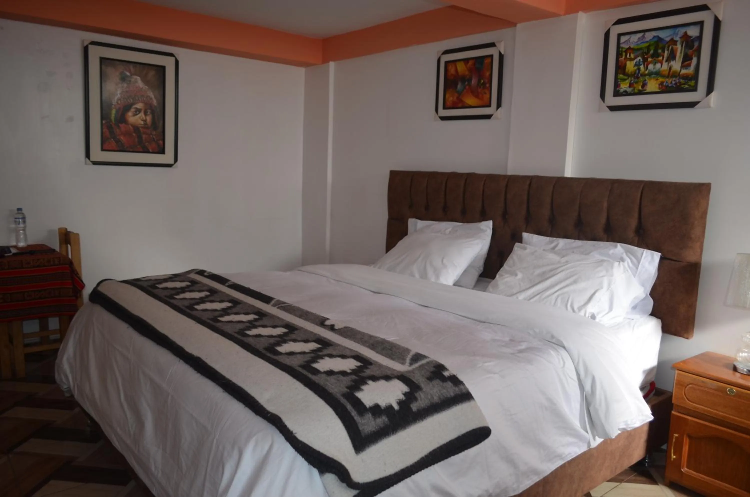 Bed in Hostal Apu Qhawarina