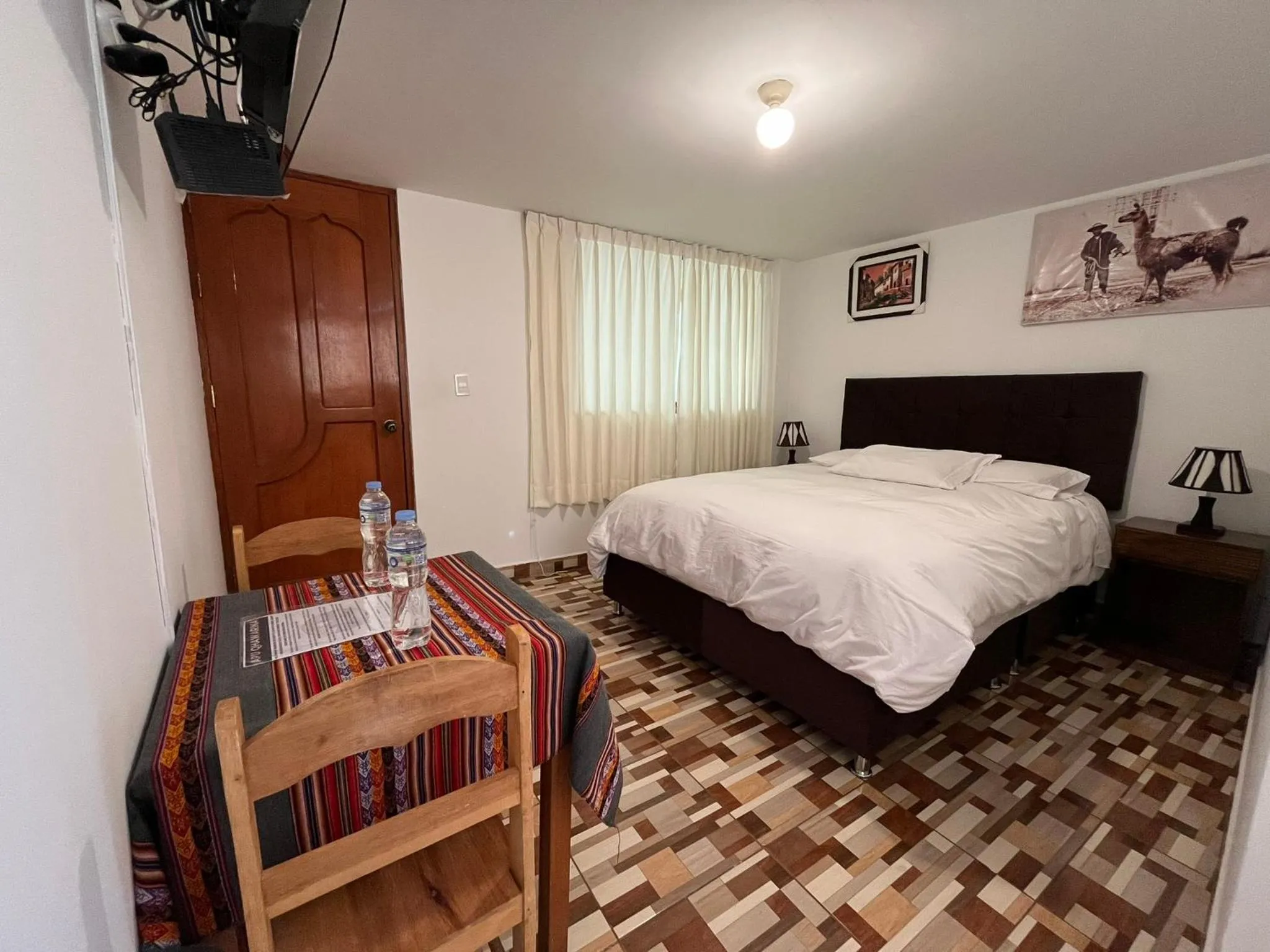 Bed in Hostal Apu Qhawarina