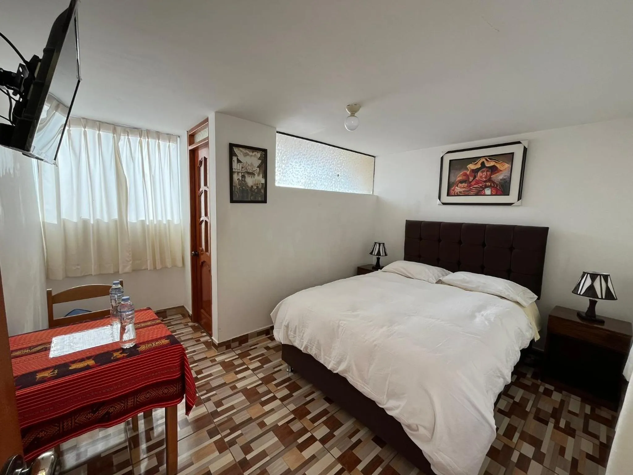 Bed in Hostal Apu Qhawarina