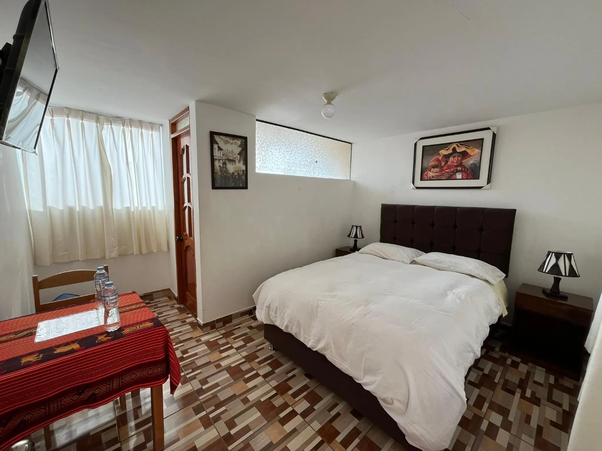 Bed in Hostal Apu Qhawarina
