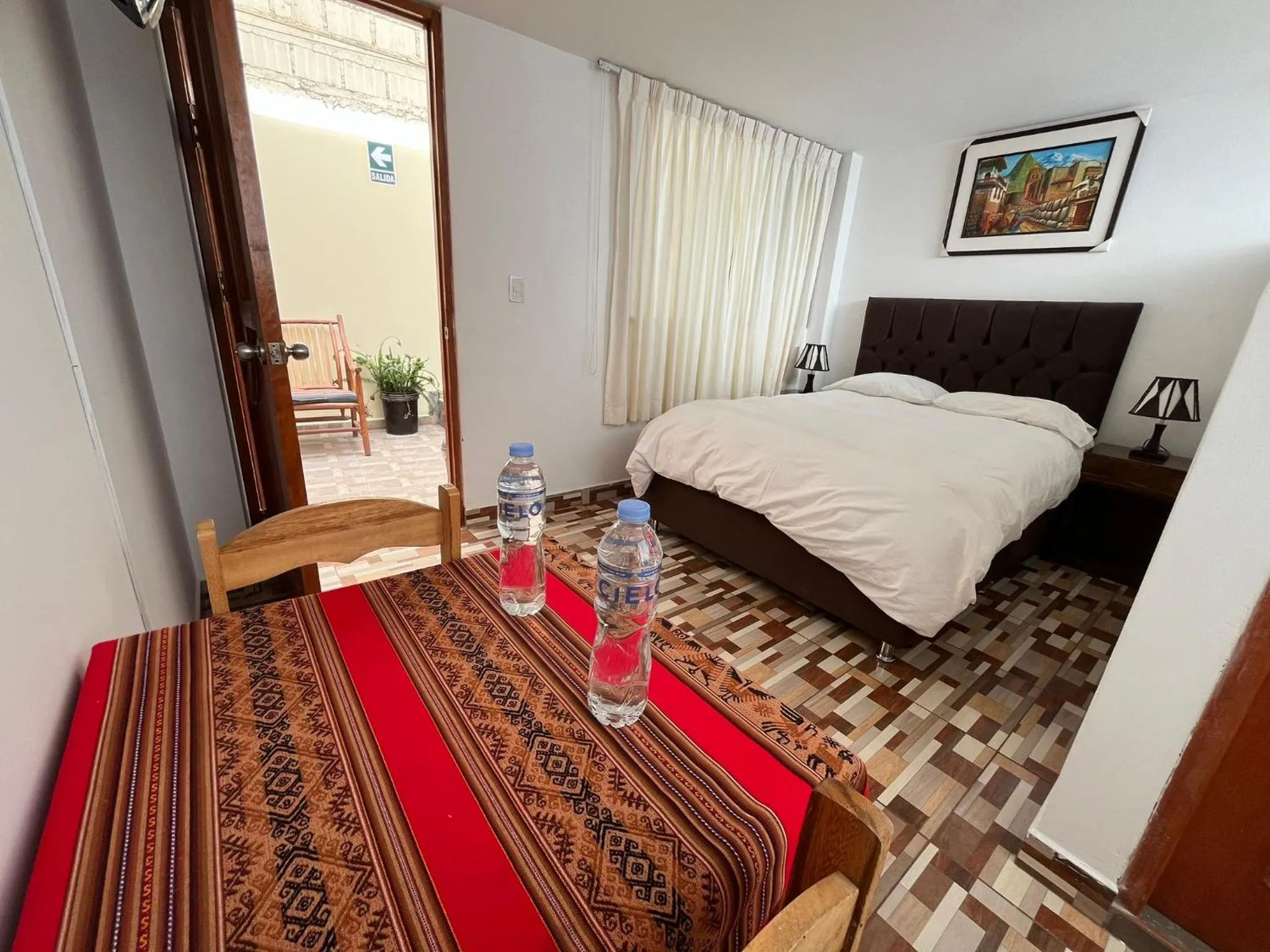 Bed in Hostal Apu Qhawarina