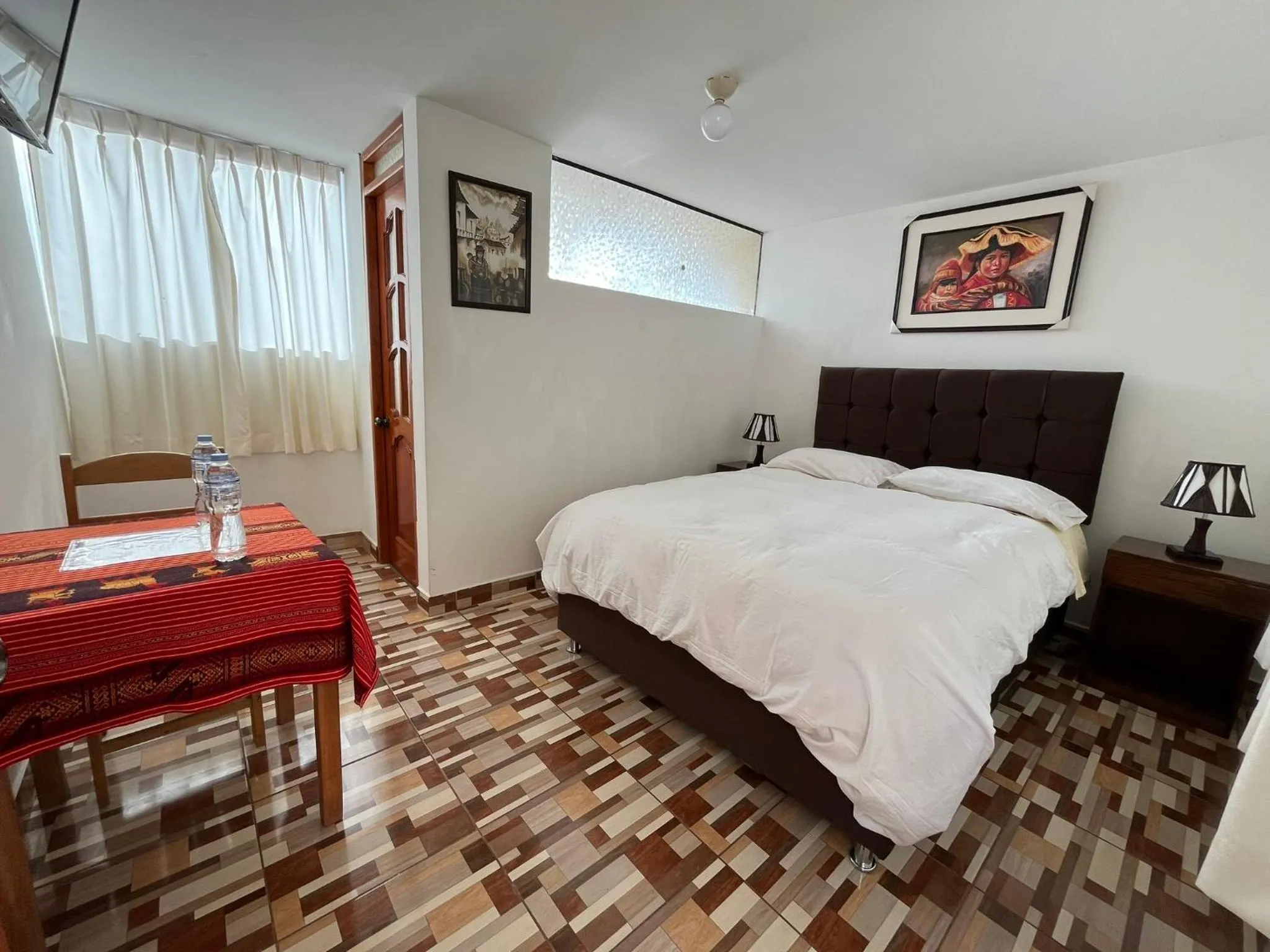 Bed in Hostal Apu Qhawarina