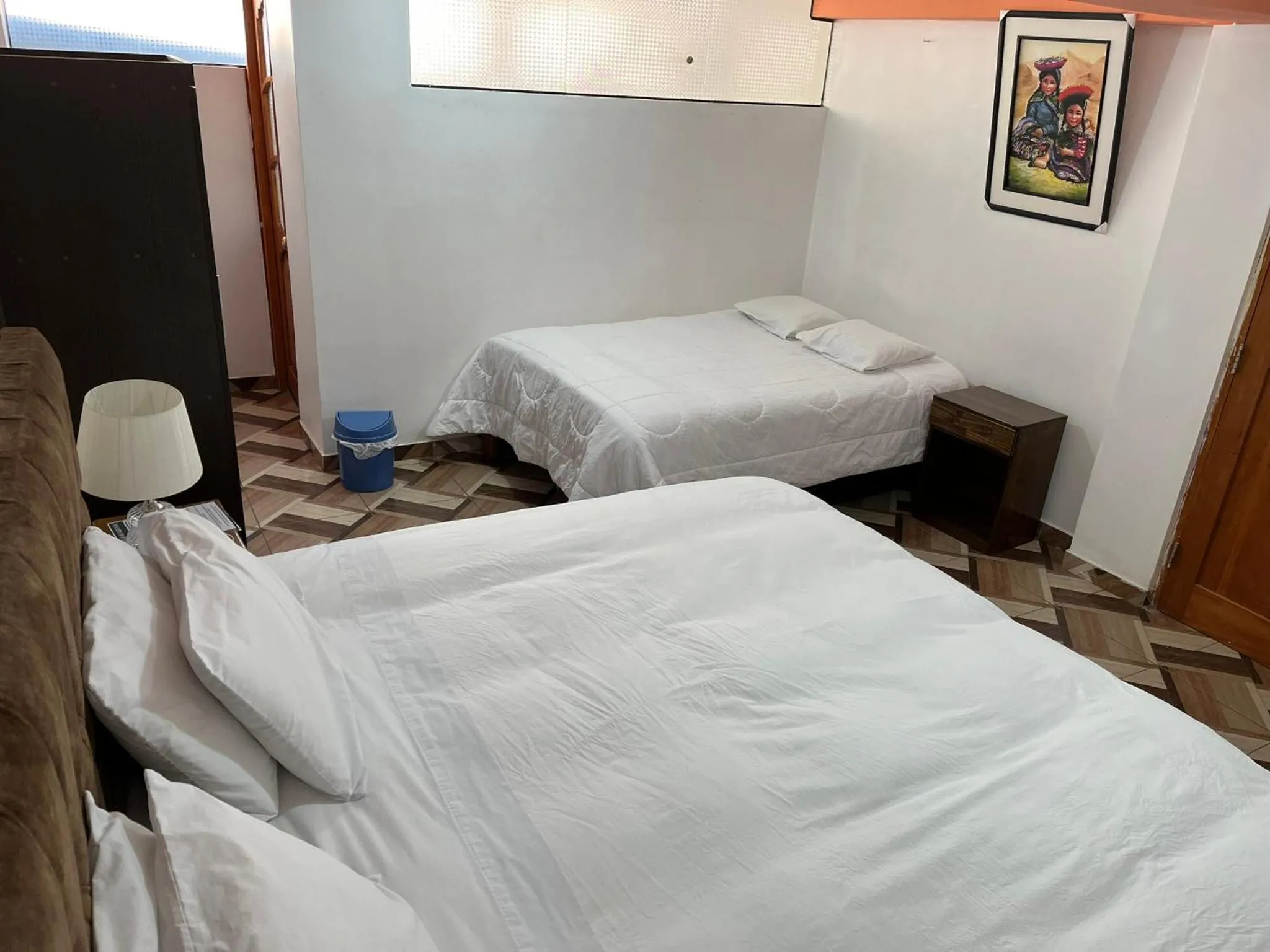 Bed in Hostal Apu Qhawarina