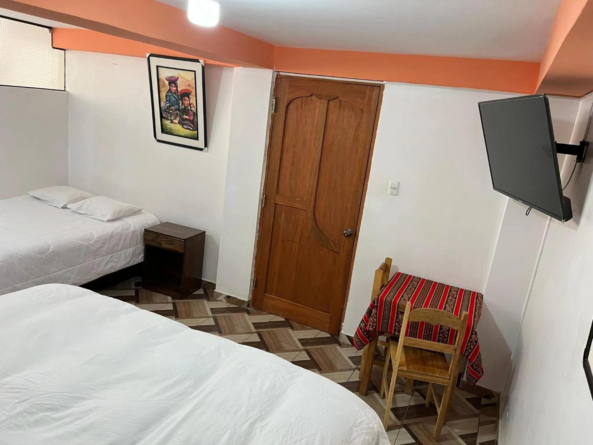 Bed in Hostal Apu Qhawarina