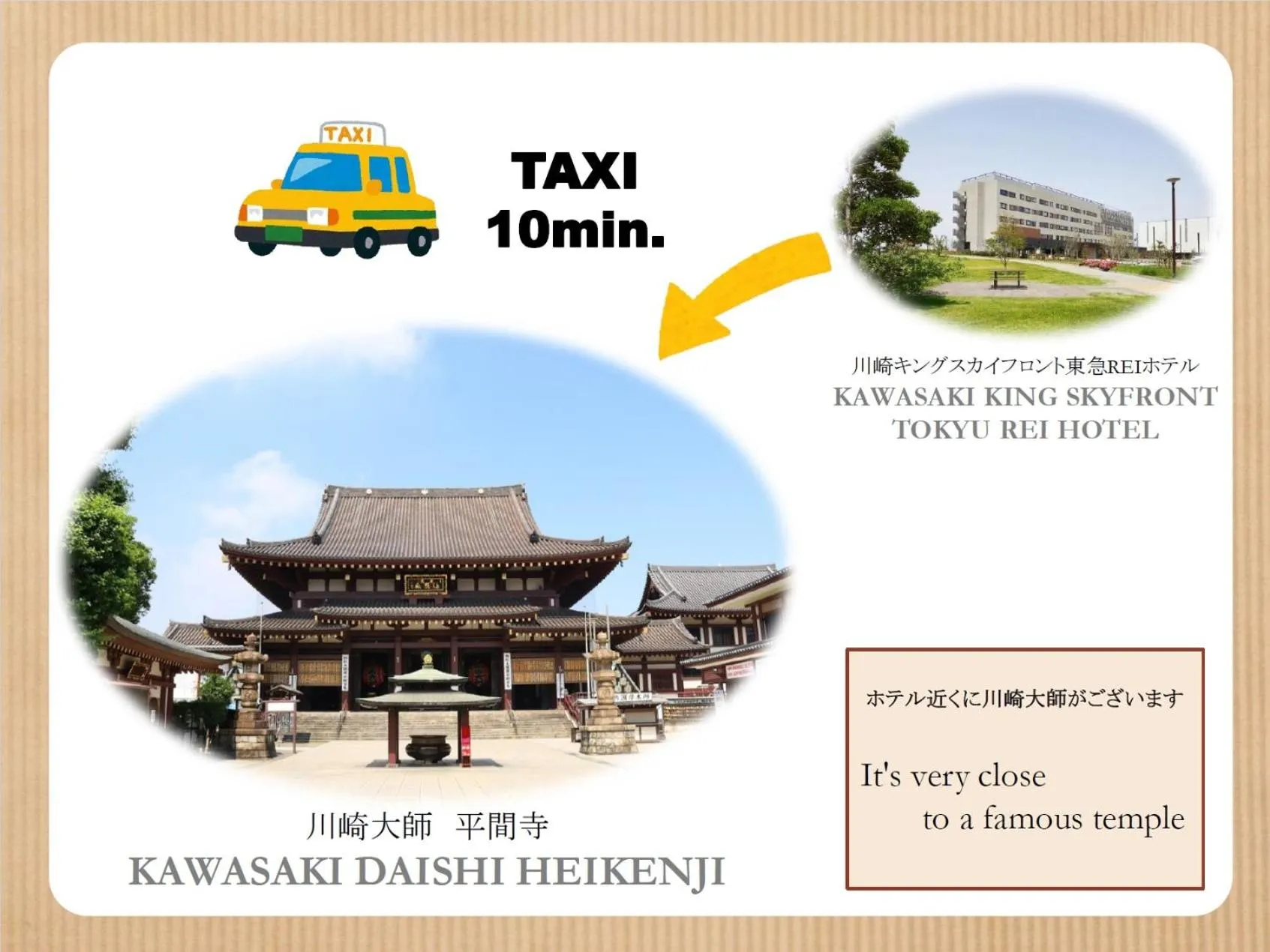 Nearby landmark in Kawasaki King Skyfront Tokyu REI Hotel