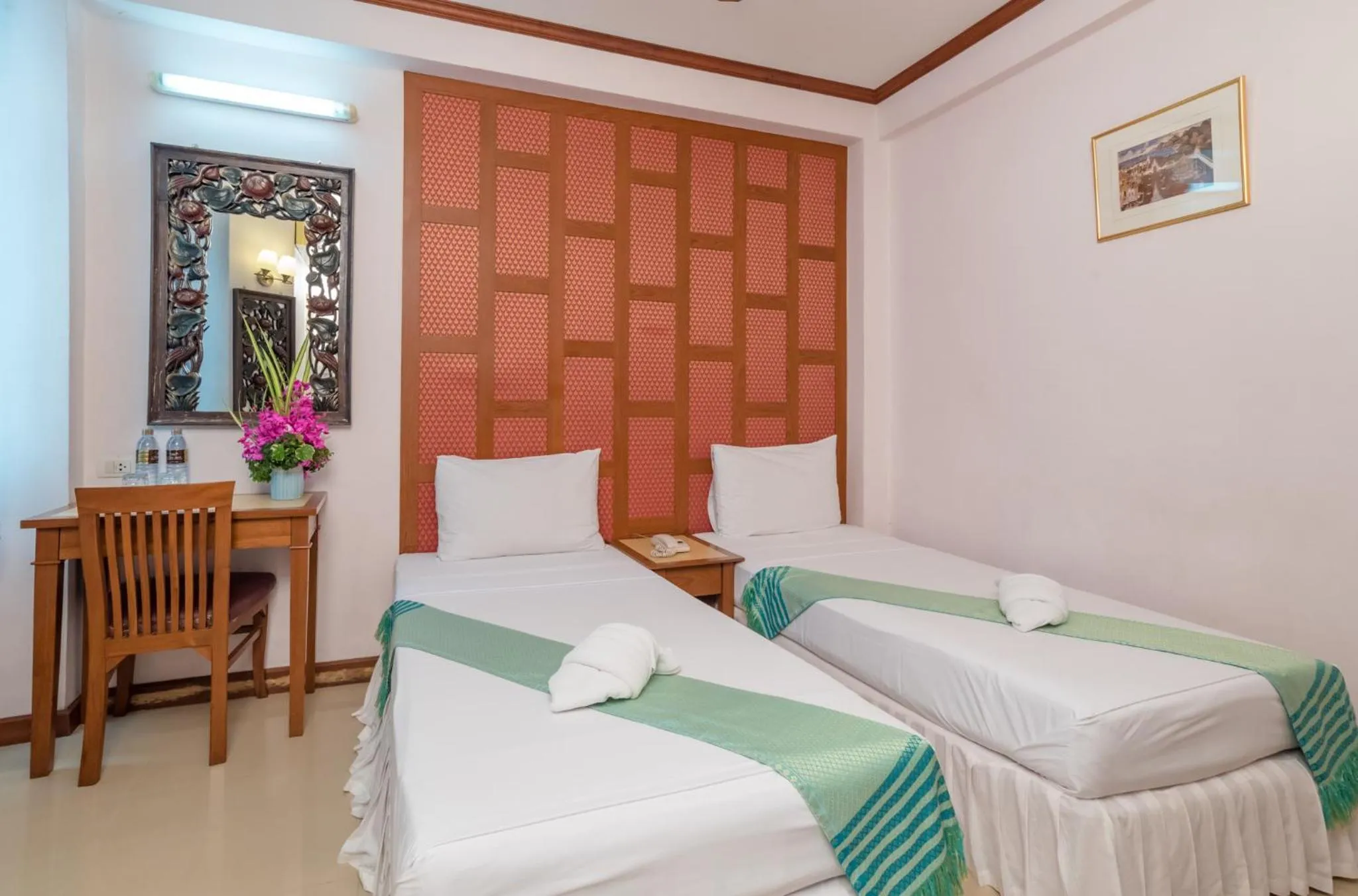 Bed in New Siam III Guest House