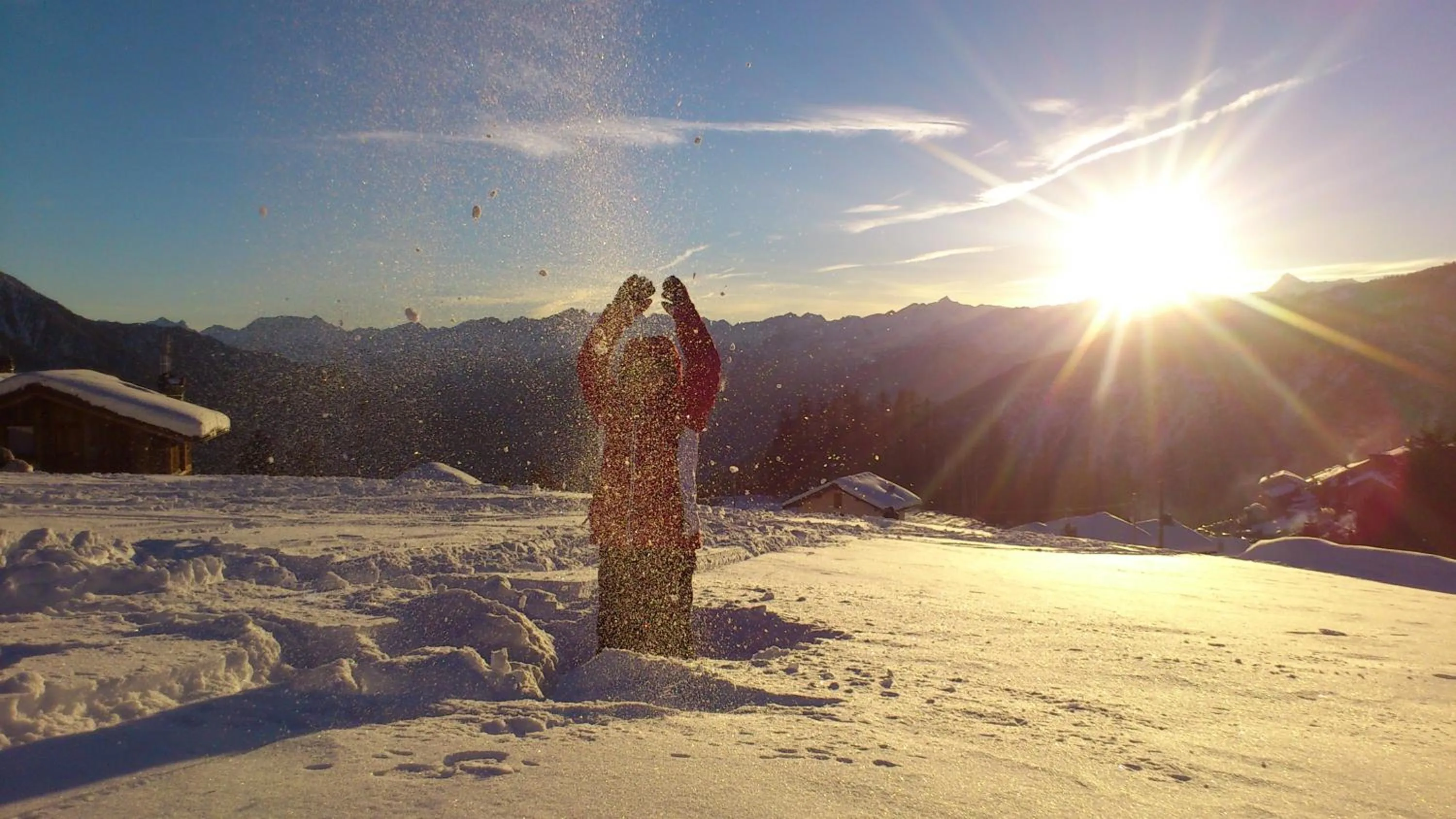 Sunset in Eco Chalet Maison Dominique