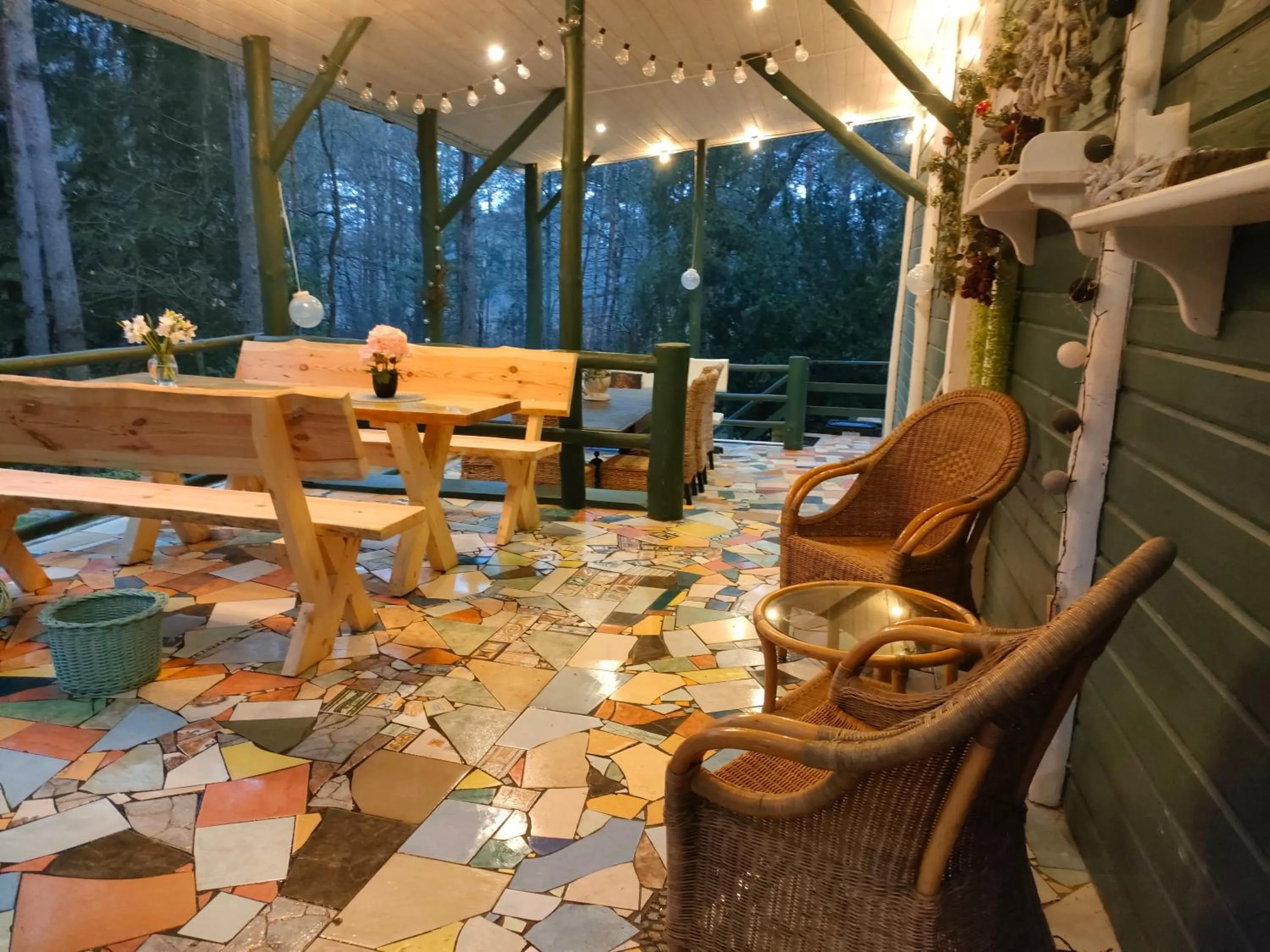 Balcony/Terrace in Zacisze Leśne nad Pilicą