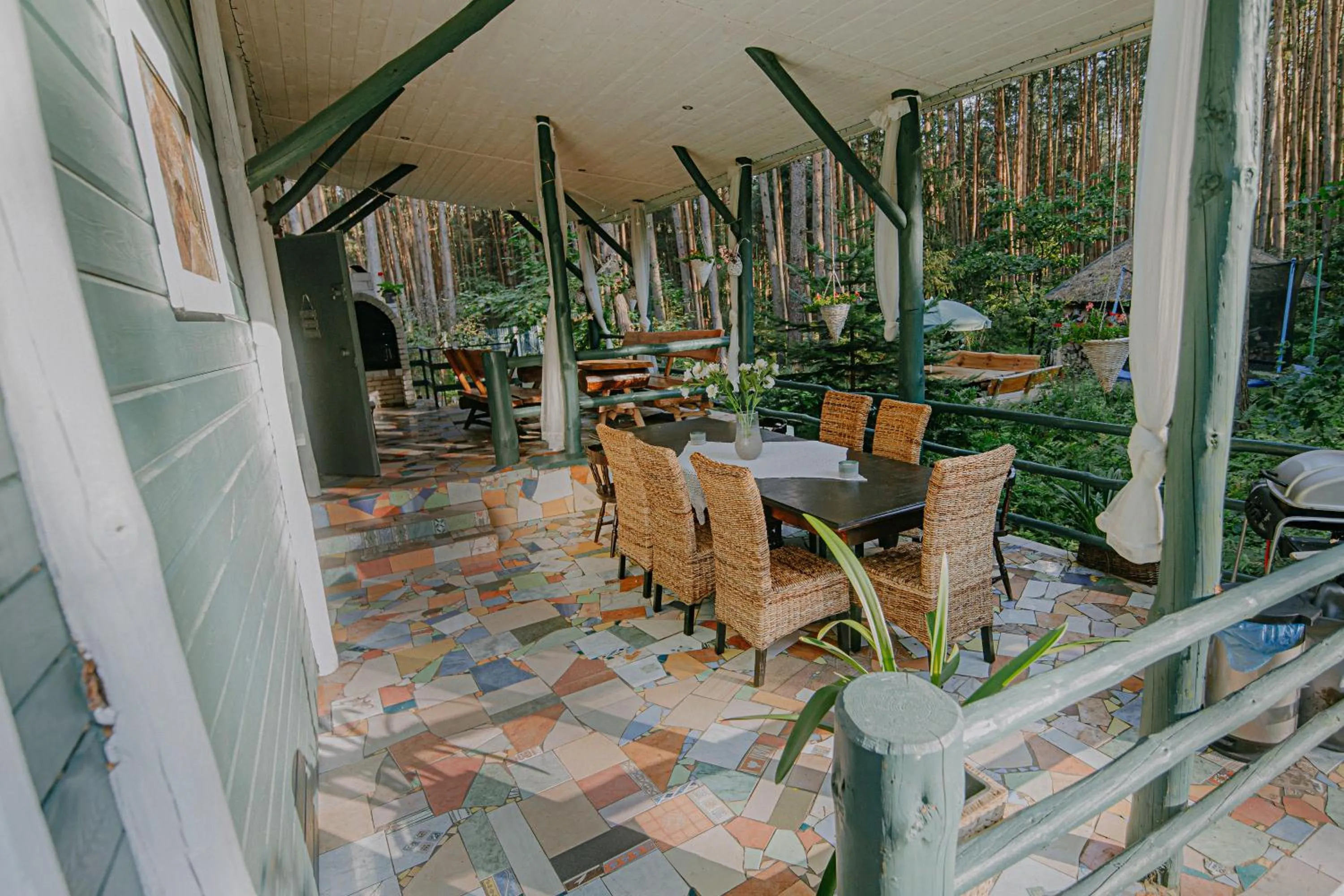Balcony/Terrace in Zacisze Leśne nad Pilicą