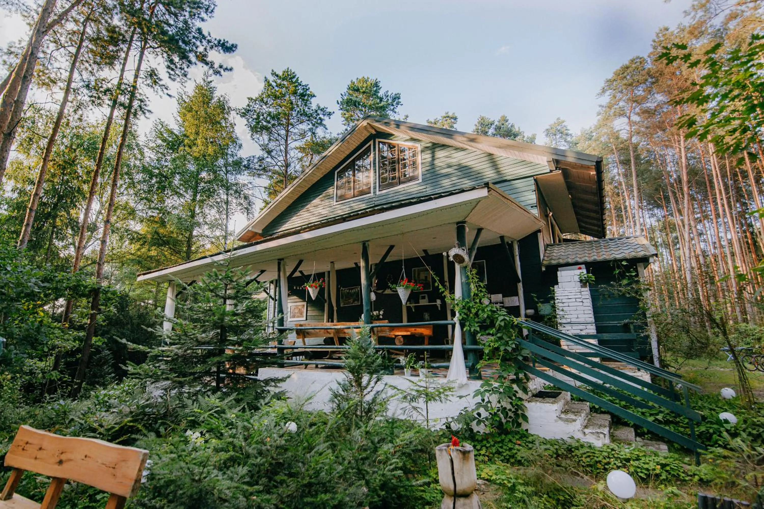 Garden view in Zacisze Leśne nad Pilicą