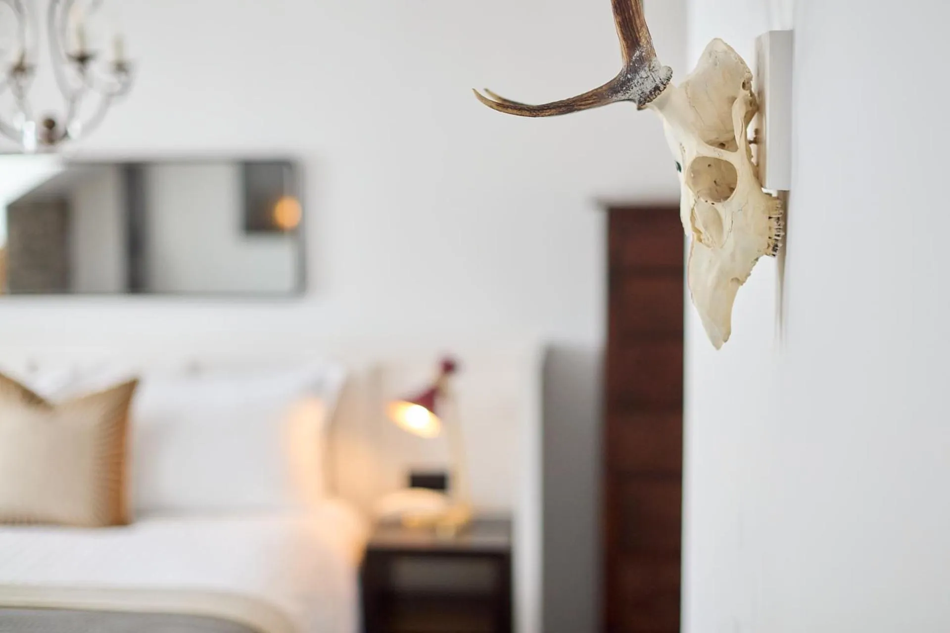 Decorative detail, Bed in Monachyle Mhor Hotel