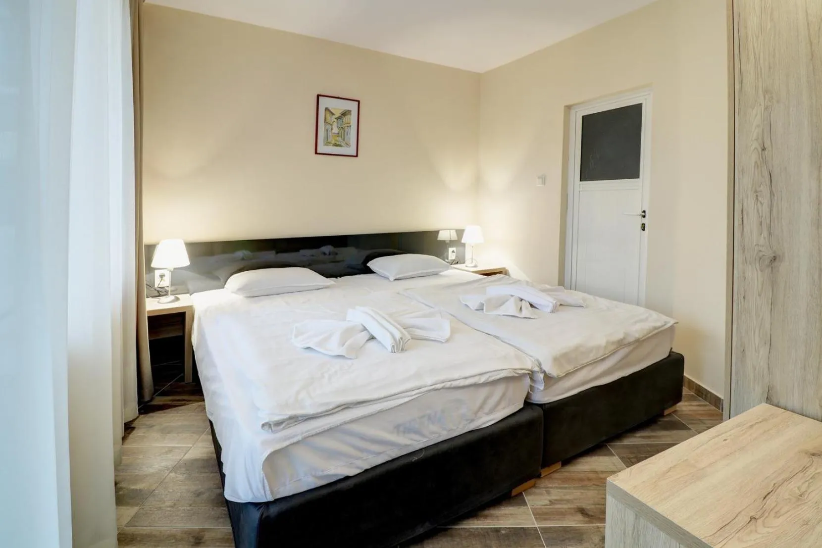 Seating area, Bed in Family Hotel Jupiter