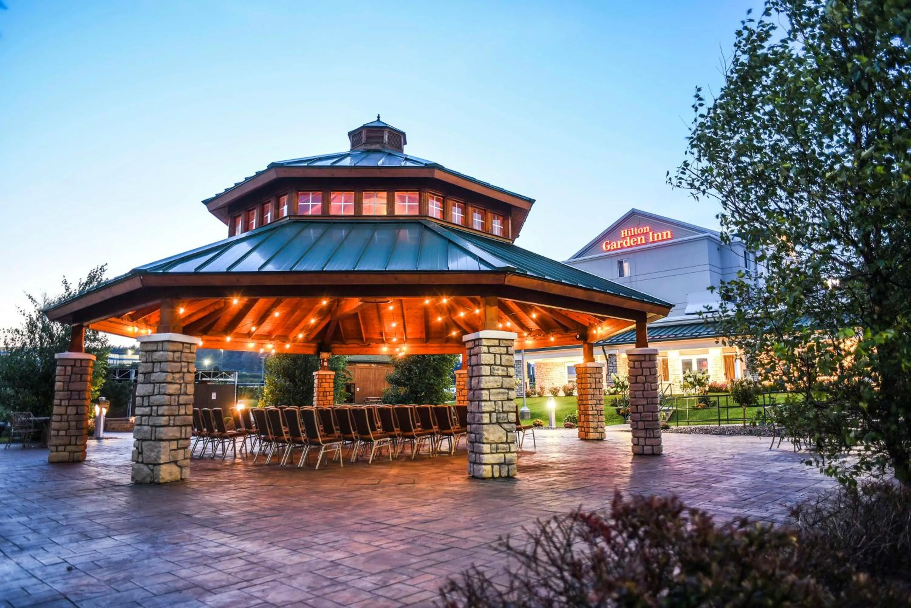 Inner courtyard view in Hilton Garden Inn Watertown