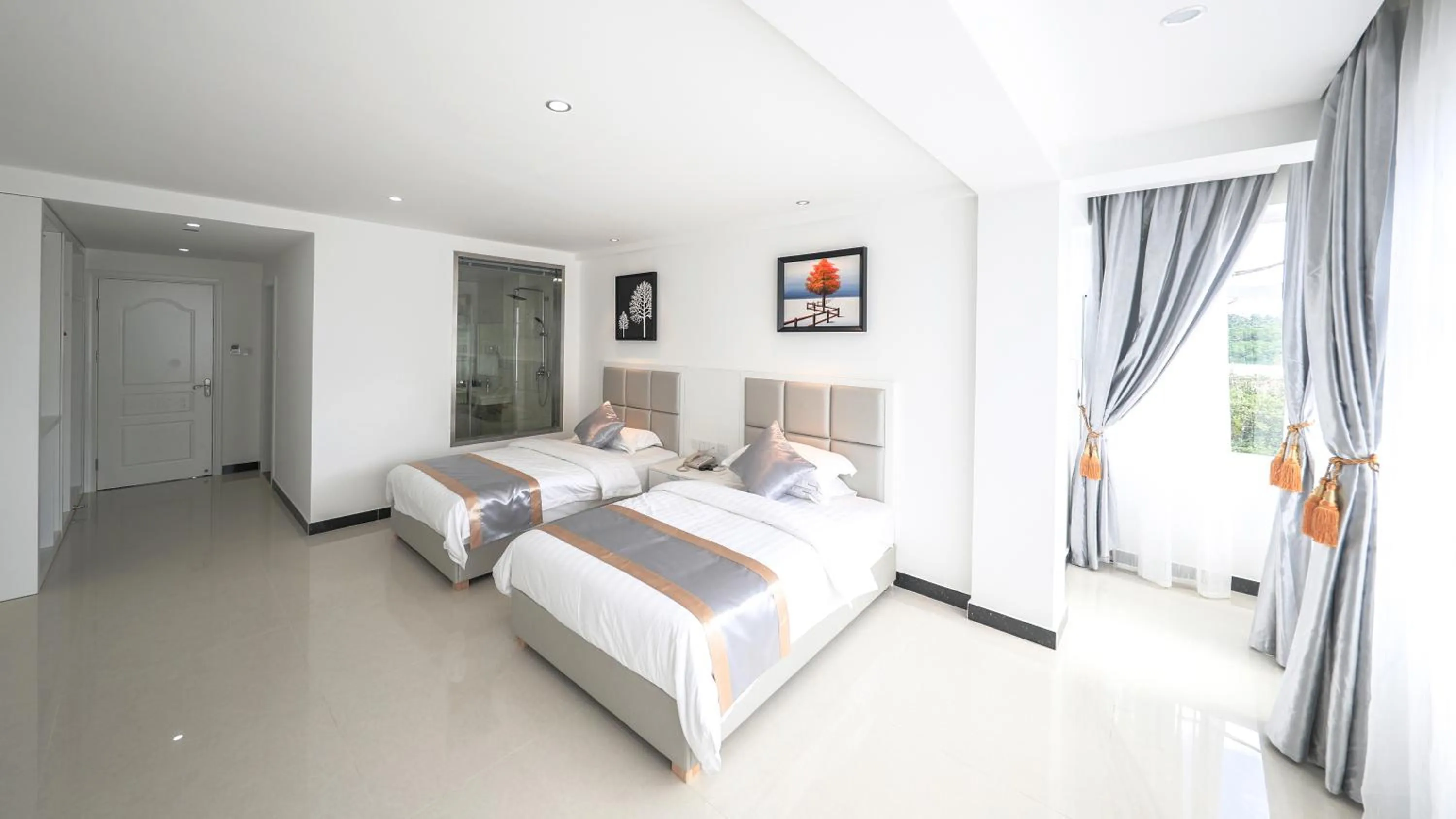 Bed in Ocean Star Hotel