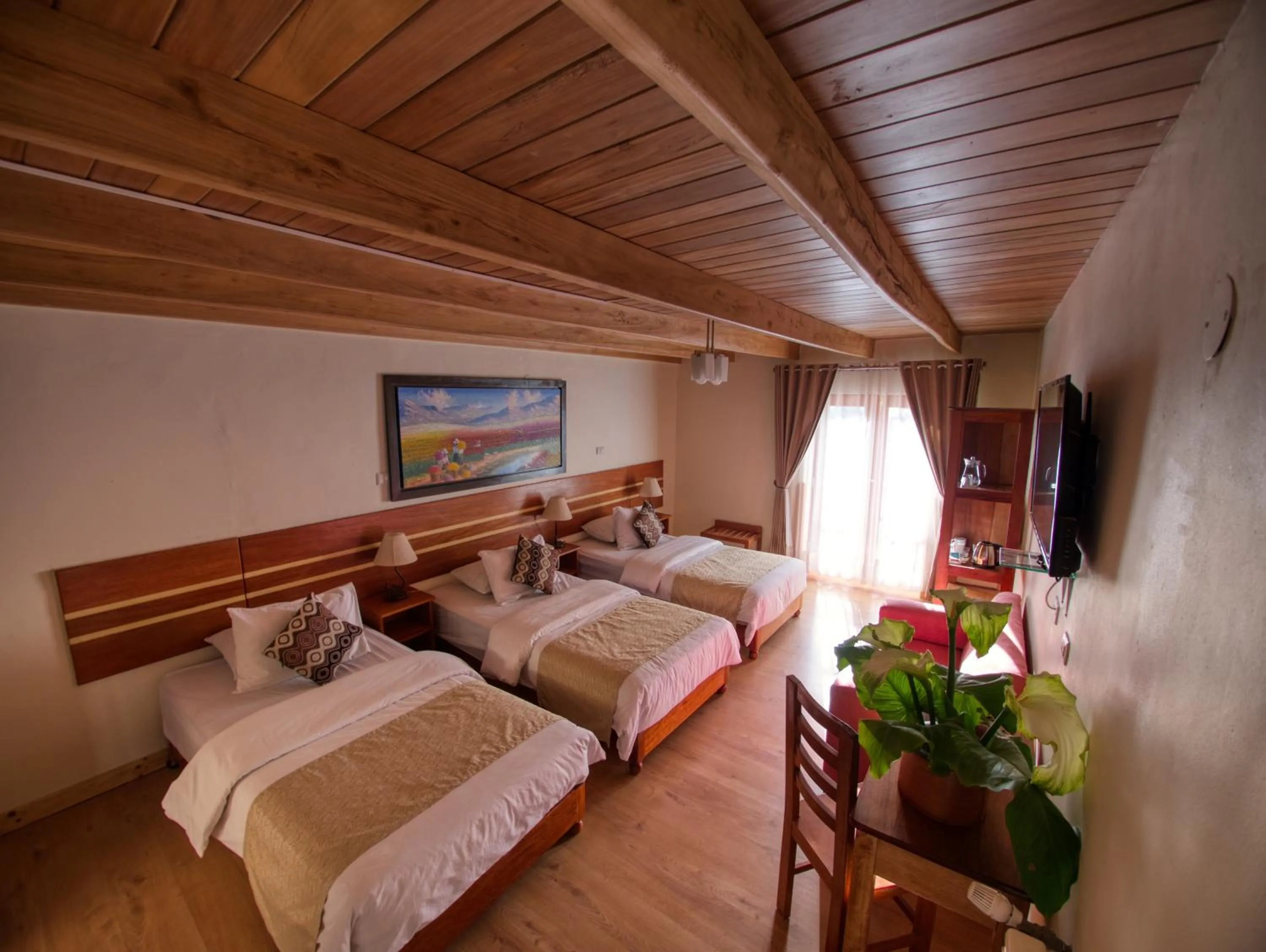 Bed in Sol Ollantay Boutique Hotel