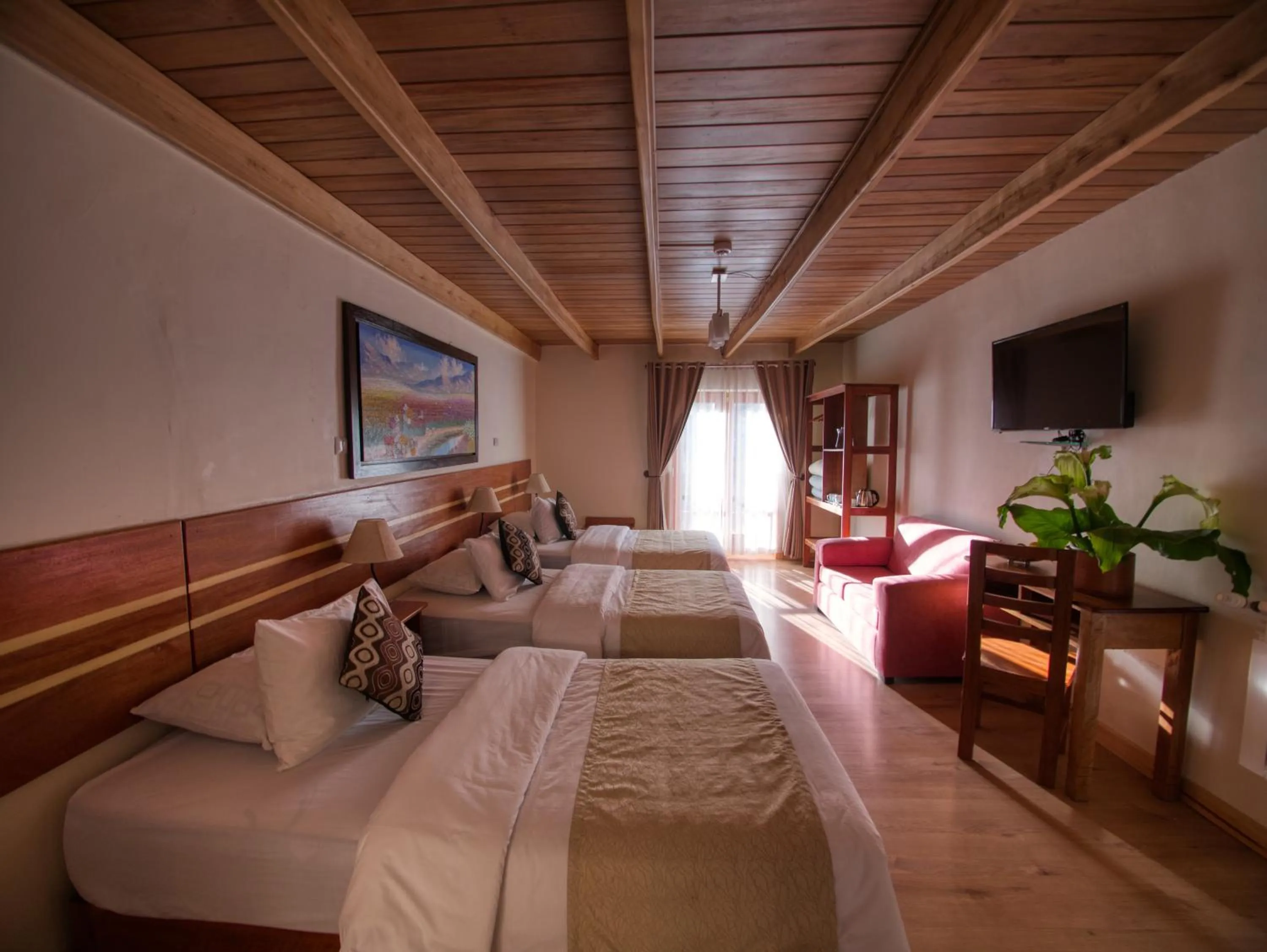 Bed in Sol Ollantay Boutique Hotel