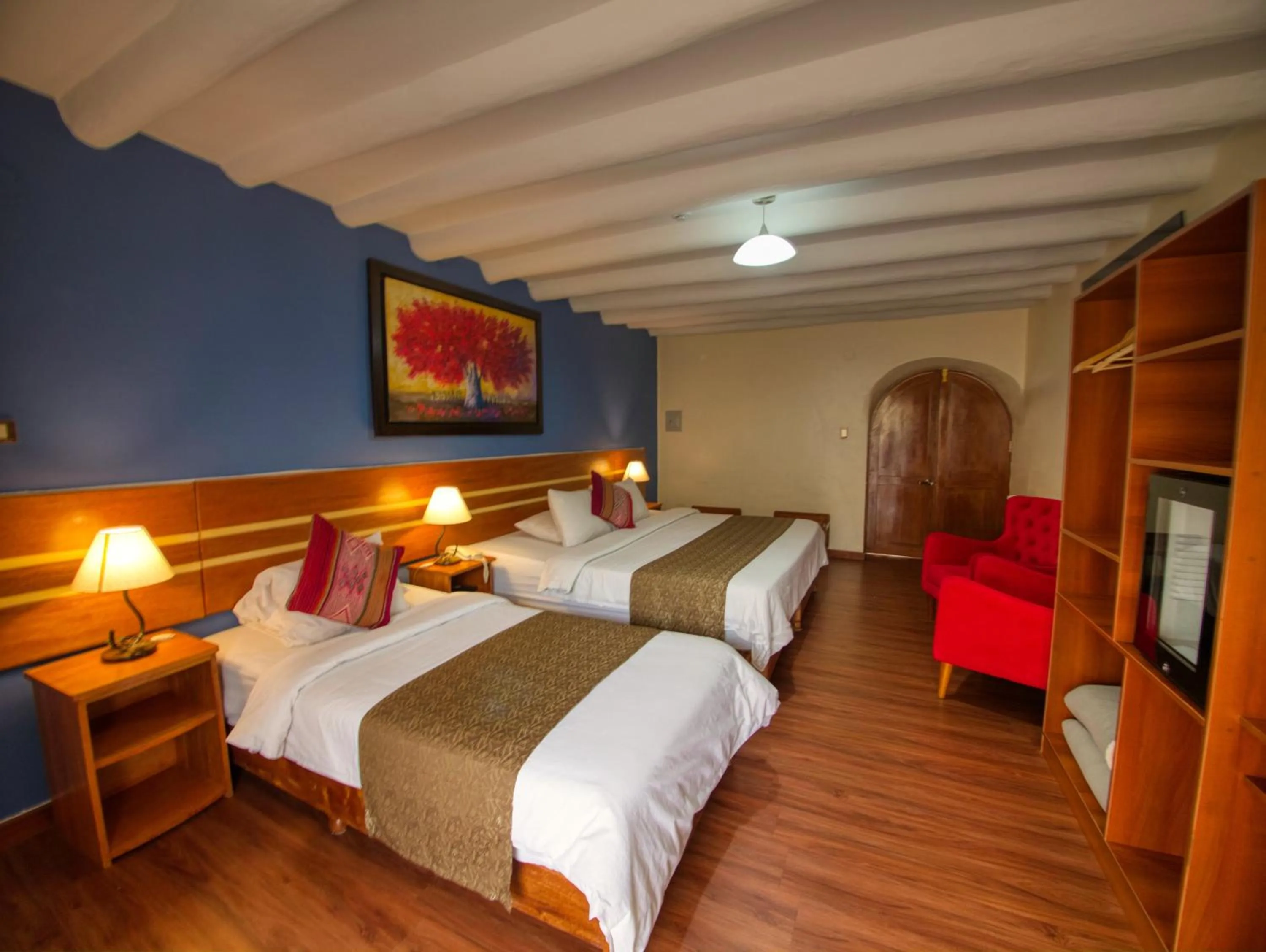 Bed in Sol Ollantay Boutique Hotel