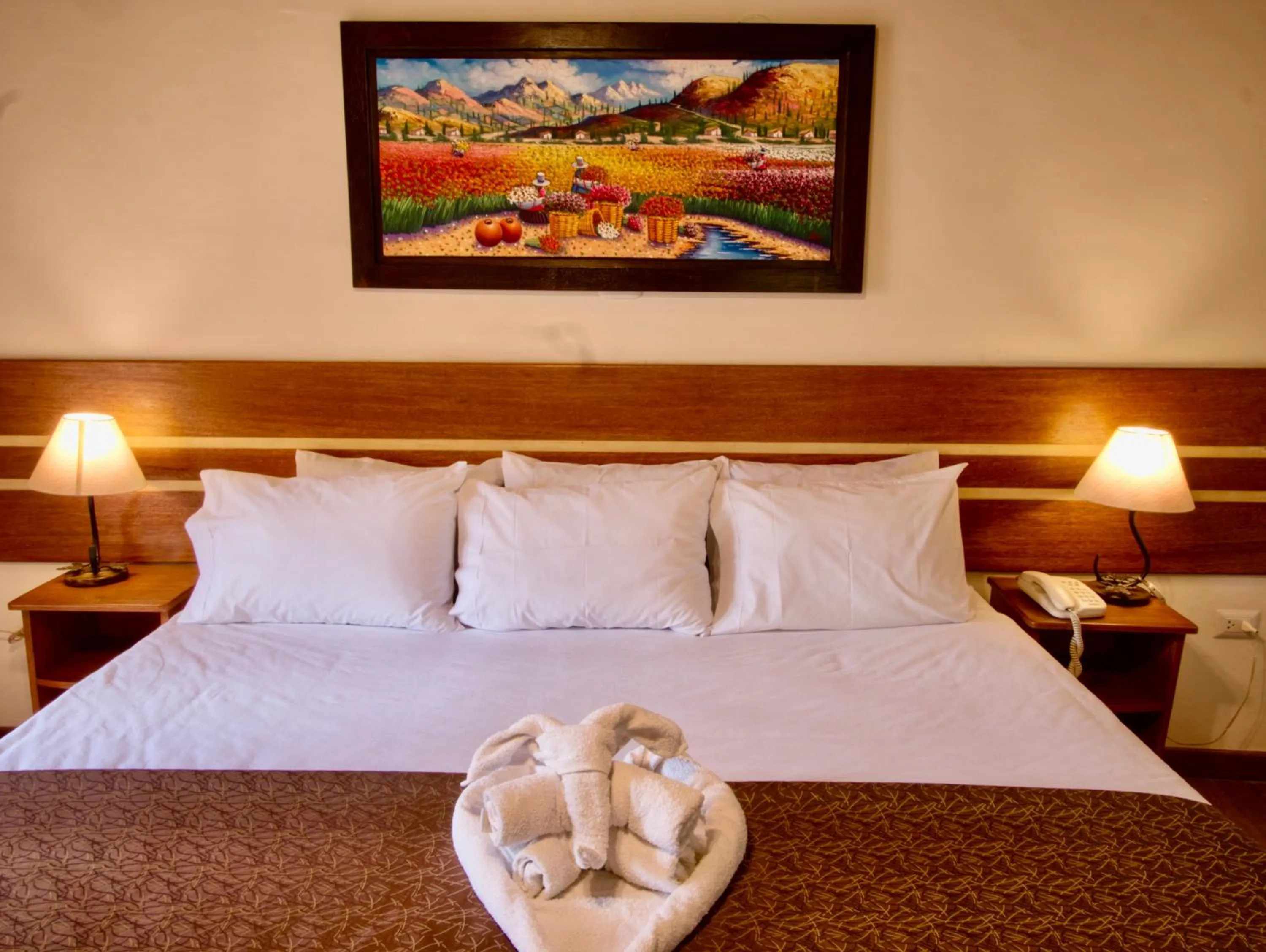 Bed in Sol Ollantay Boutique Hotel