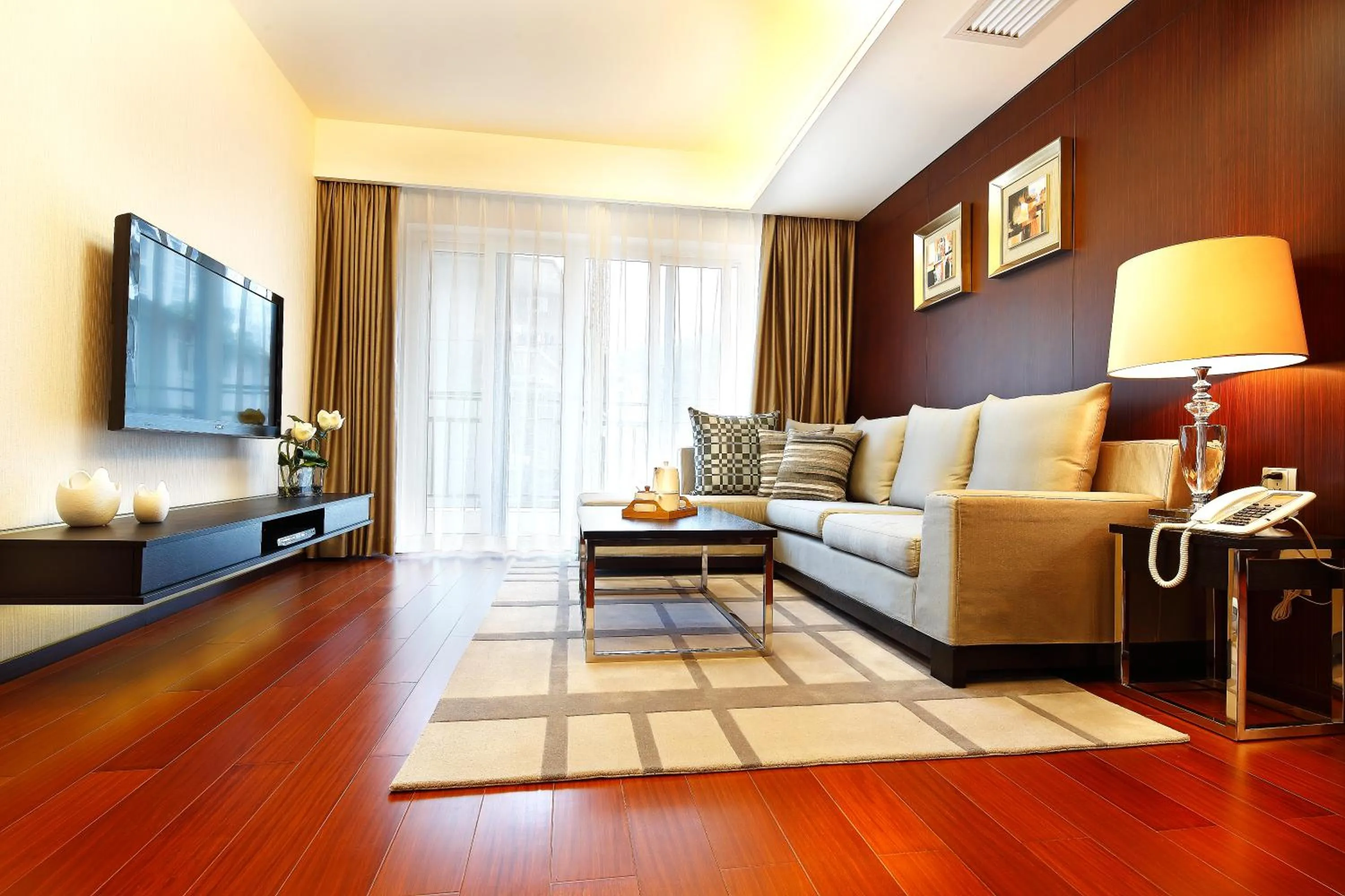 Living room in 广州友和酒店Yuwa Hotel-Free Shuttle Bus to Canton Fair Complex DuringCanton Fair Period
