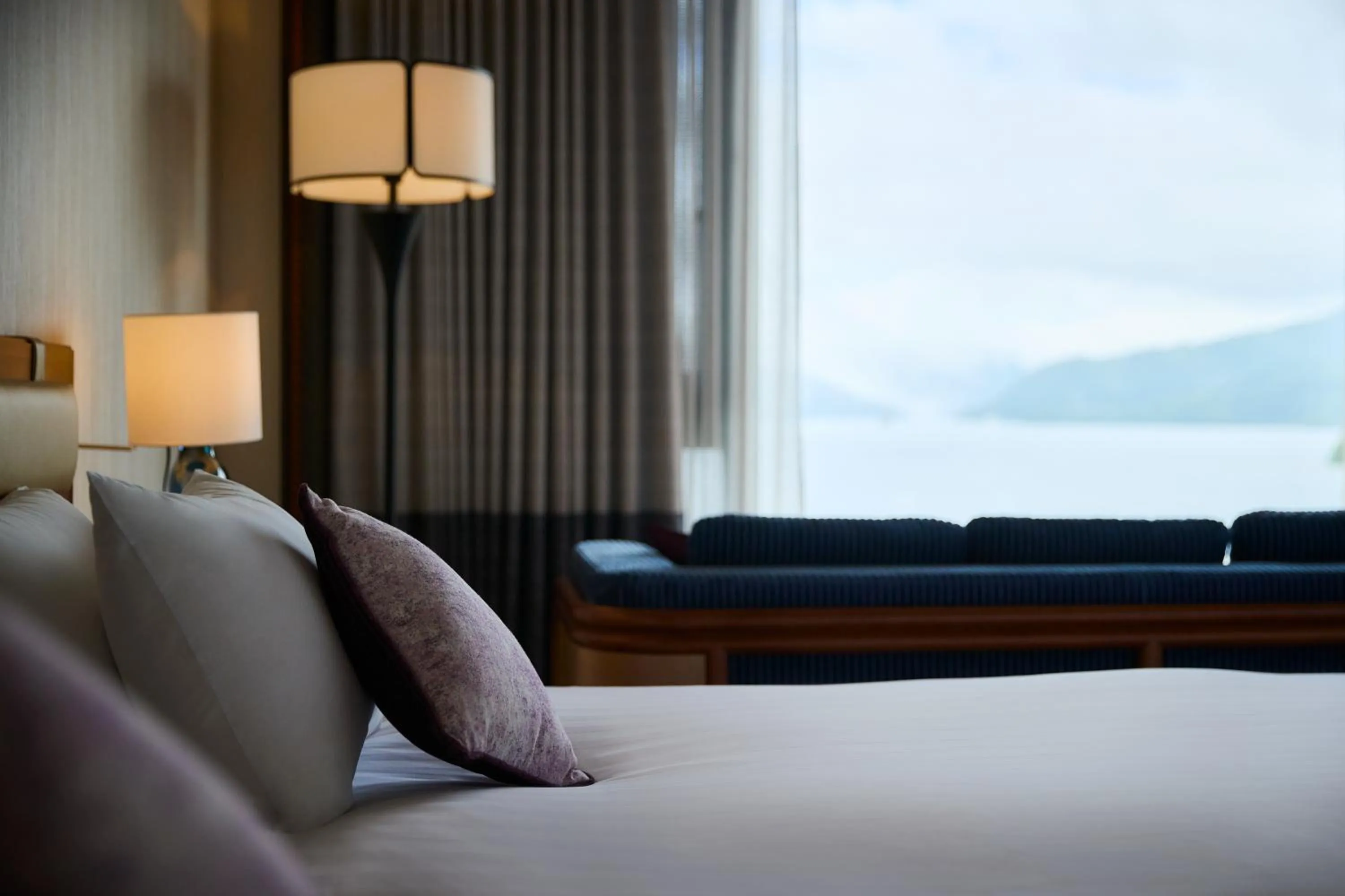 View (from property/room), Bed in Hakone Hotel