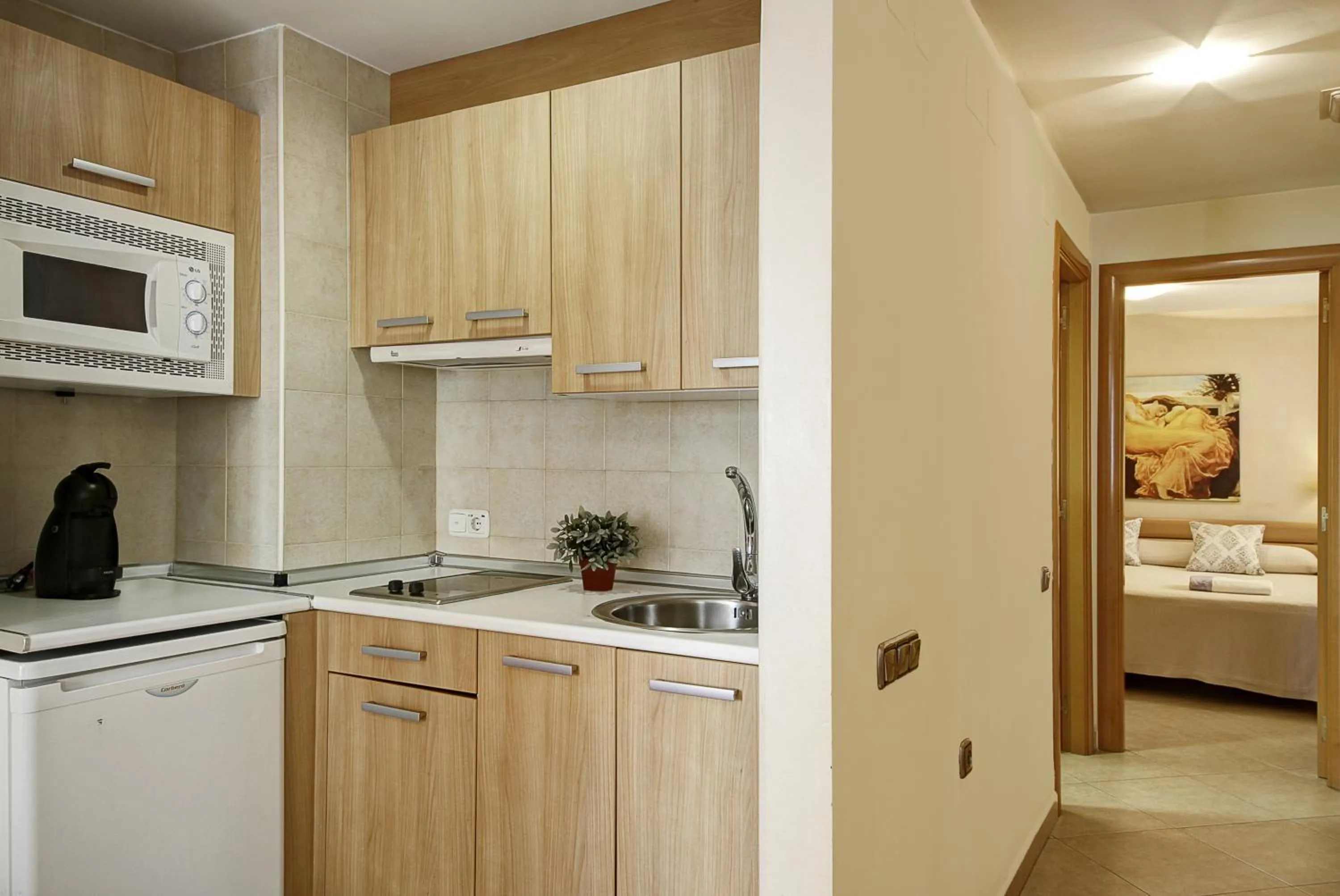 Kitchen or kitchenette in Apartamentos Turísticos Centro