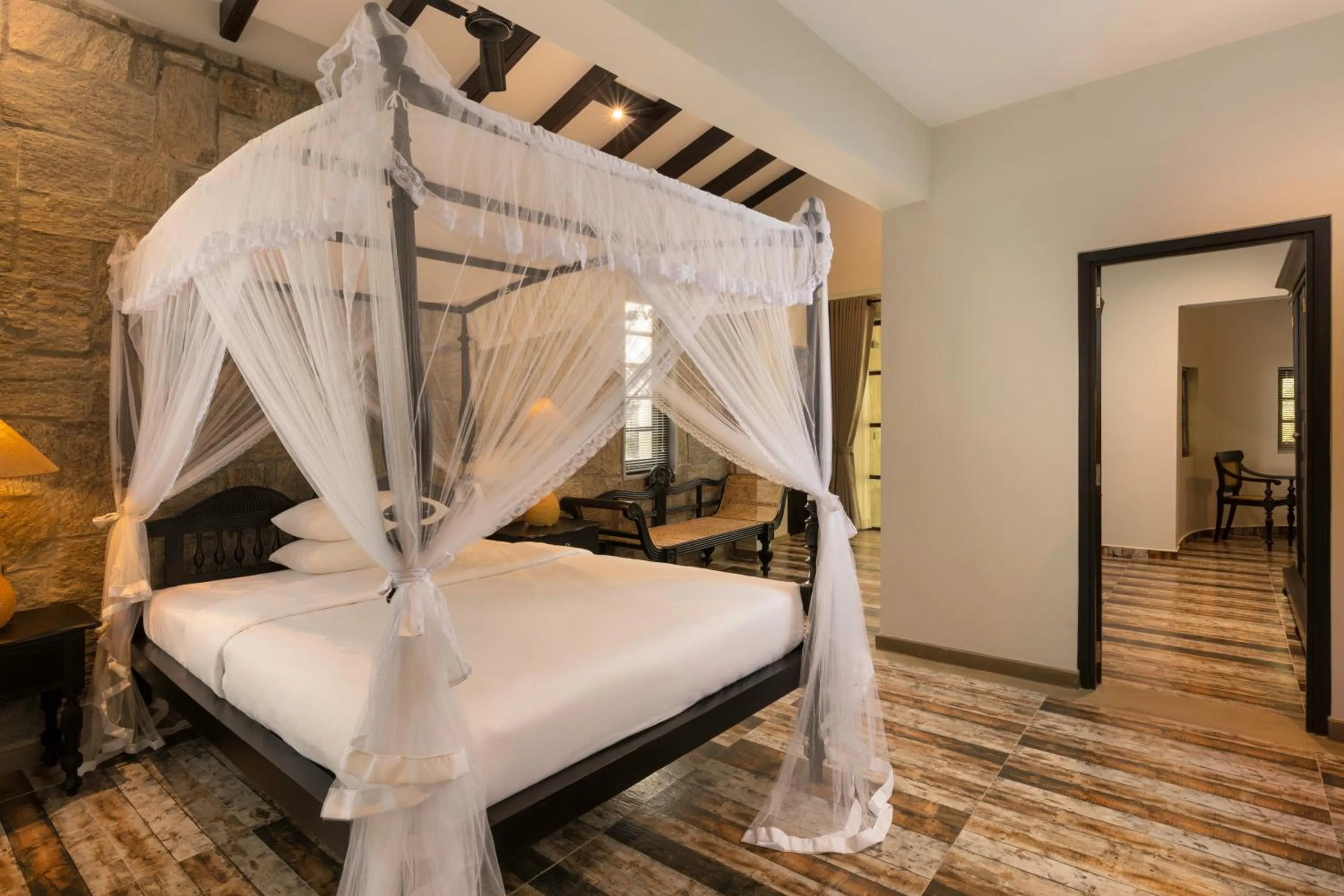 Bed in Ayugiri Ayurveda Wellness Resort Sigiriya