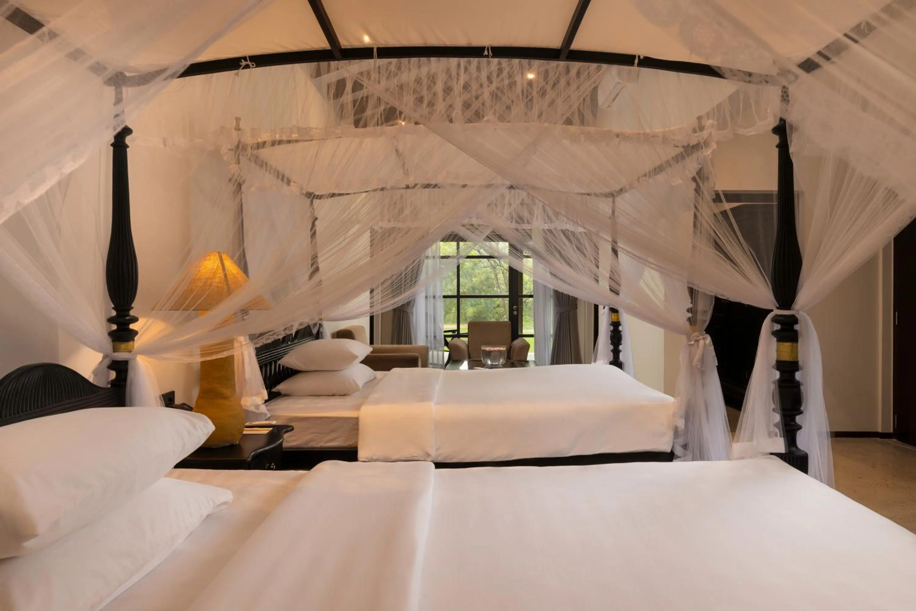 Bed in Ayugiri Ayurveda Wellness Resort Sigiriya