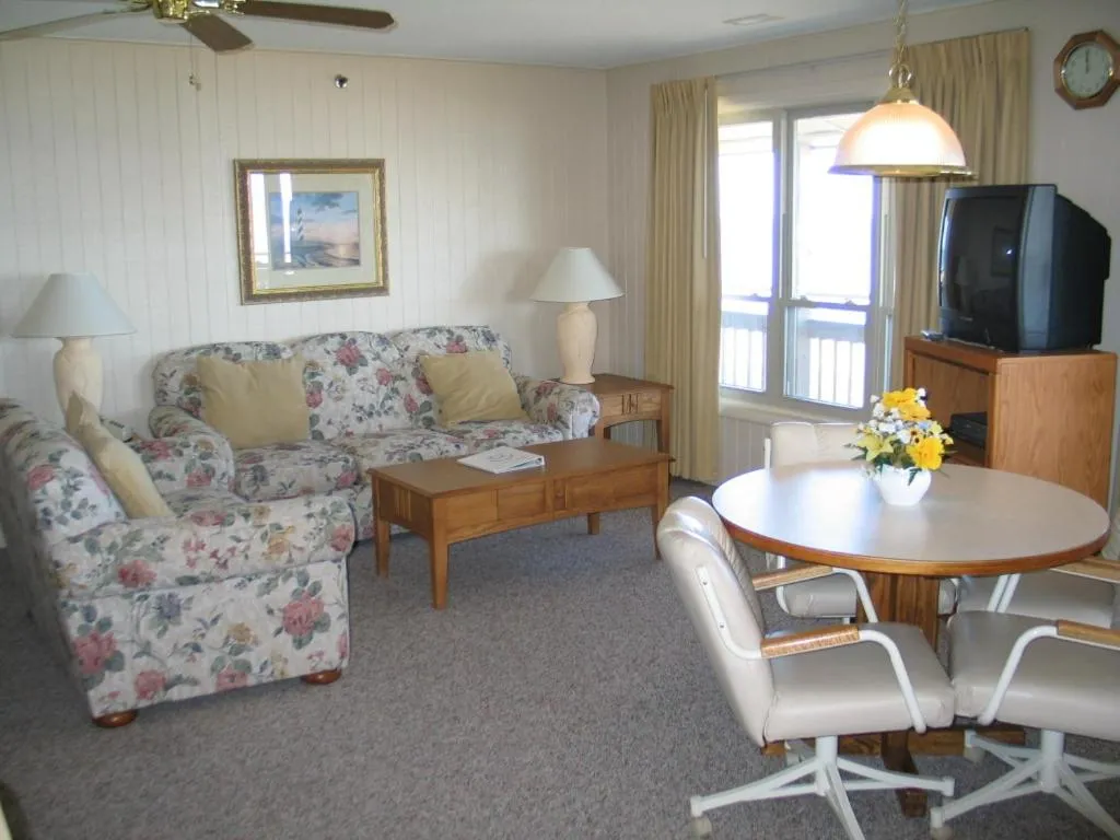 Living room in Outer Banks Beach Club II Resorts