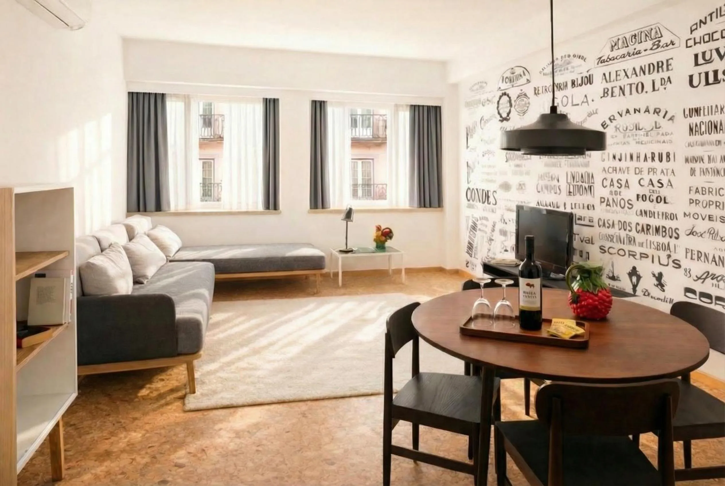 Communal lounge/ TV room in The Lisbonaire Apartments