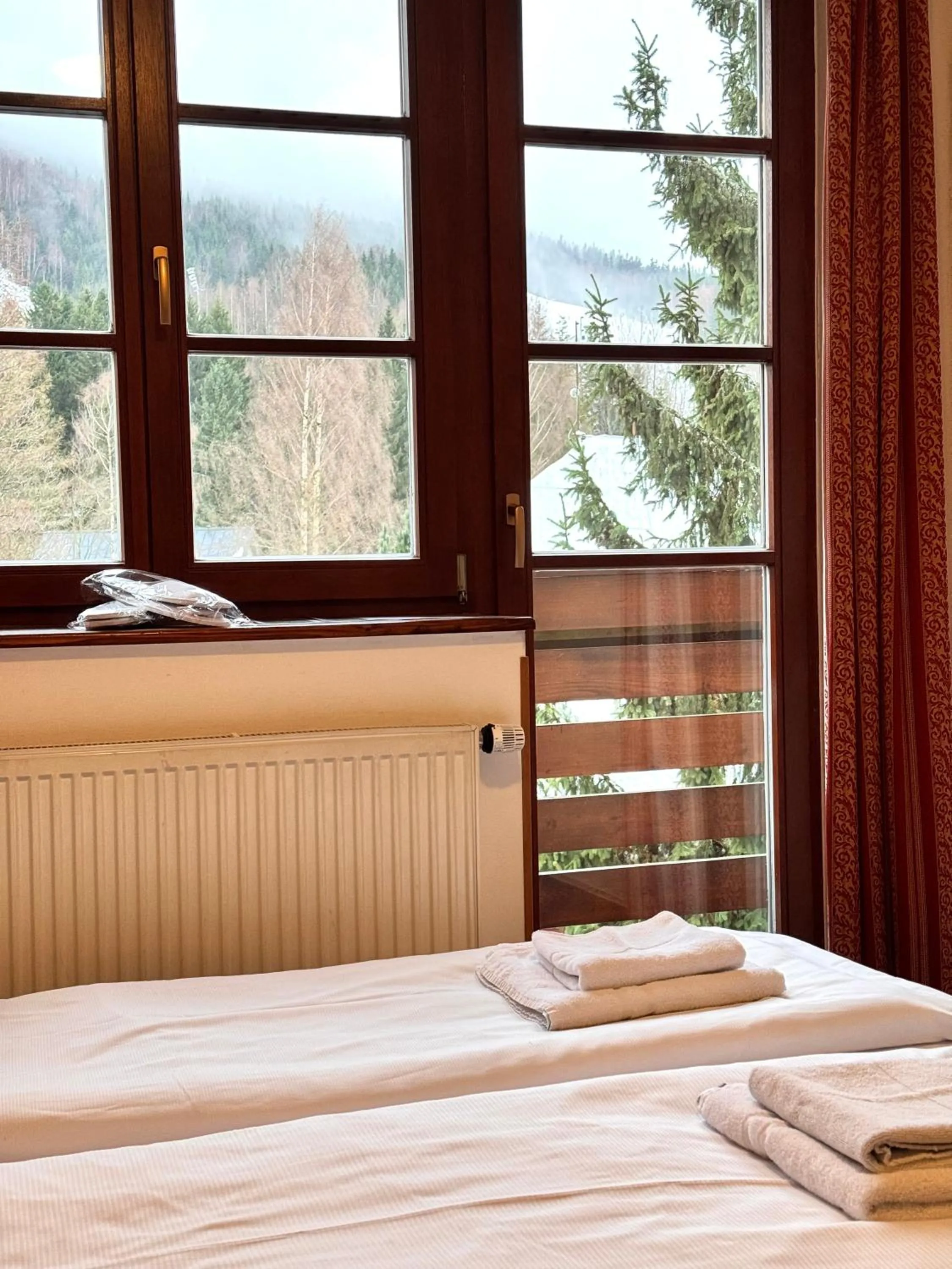 Mountain view, Bed in Sport hotel POMI