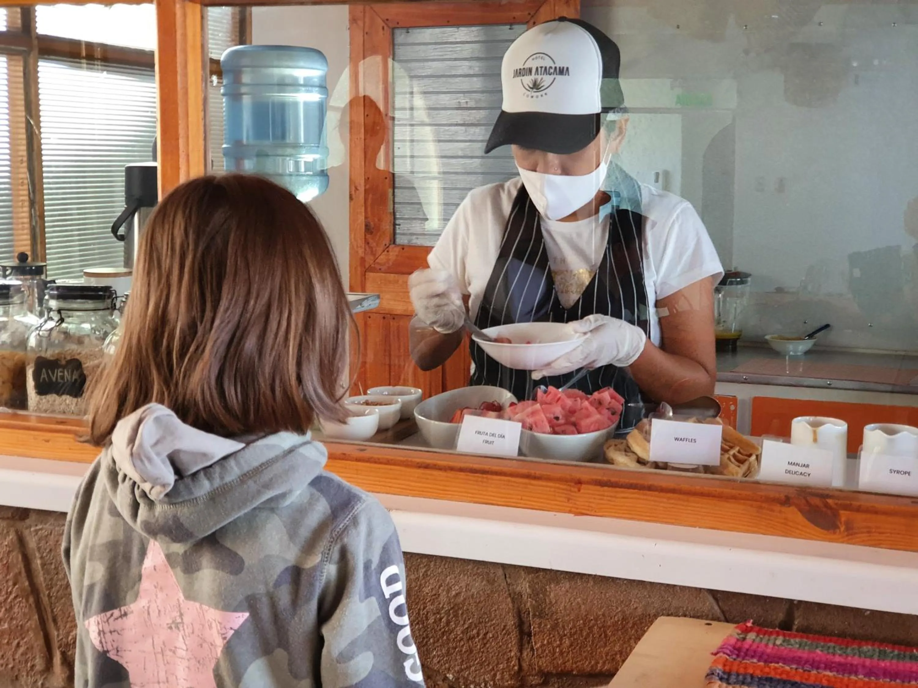 Buffet breakfast in Hotel Jardin Atacama