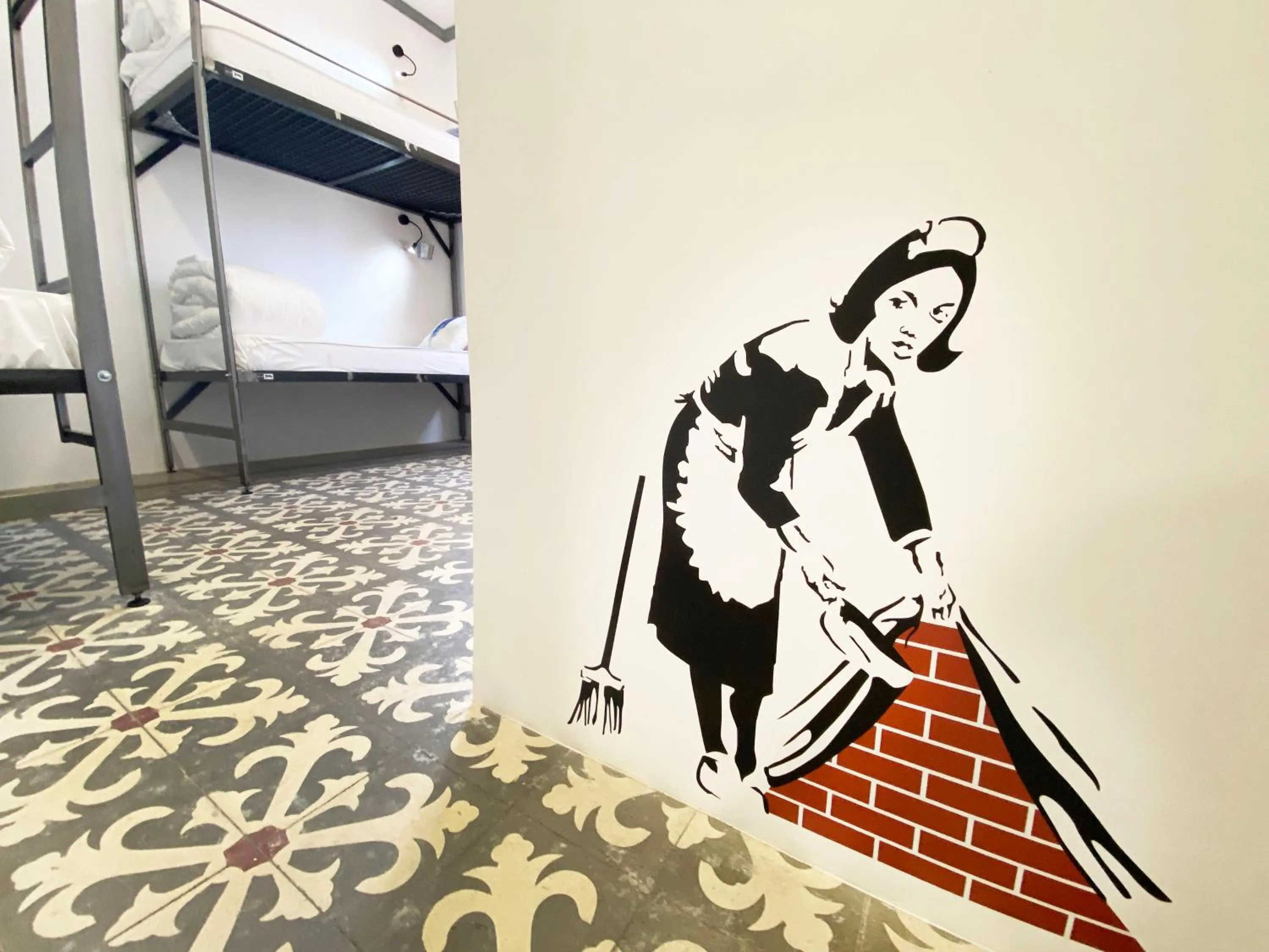 Decorative detail, Bed in ECO Hostel