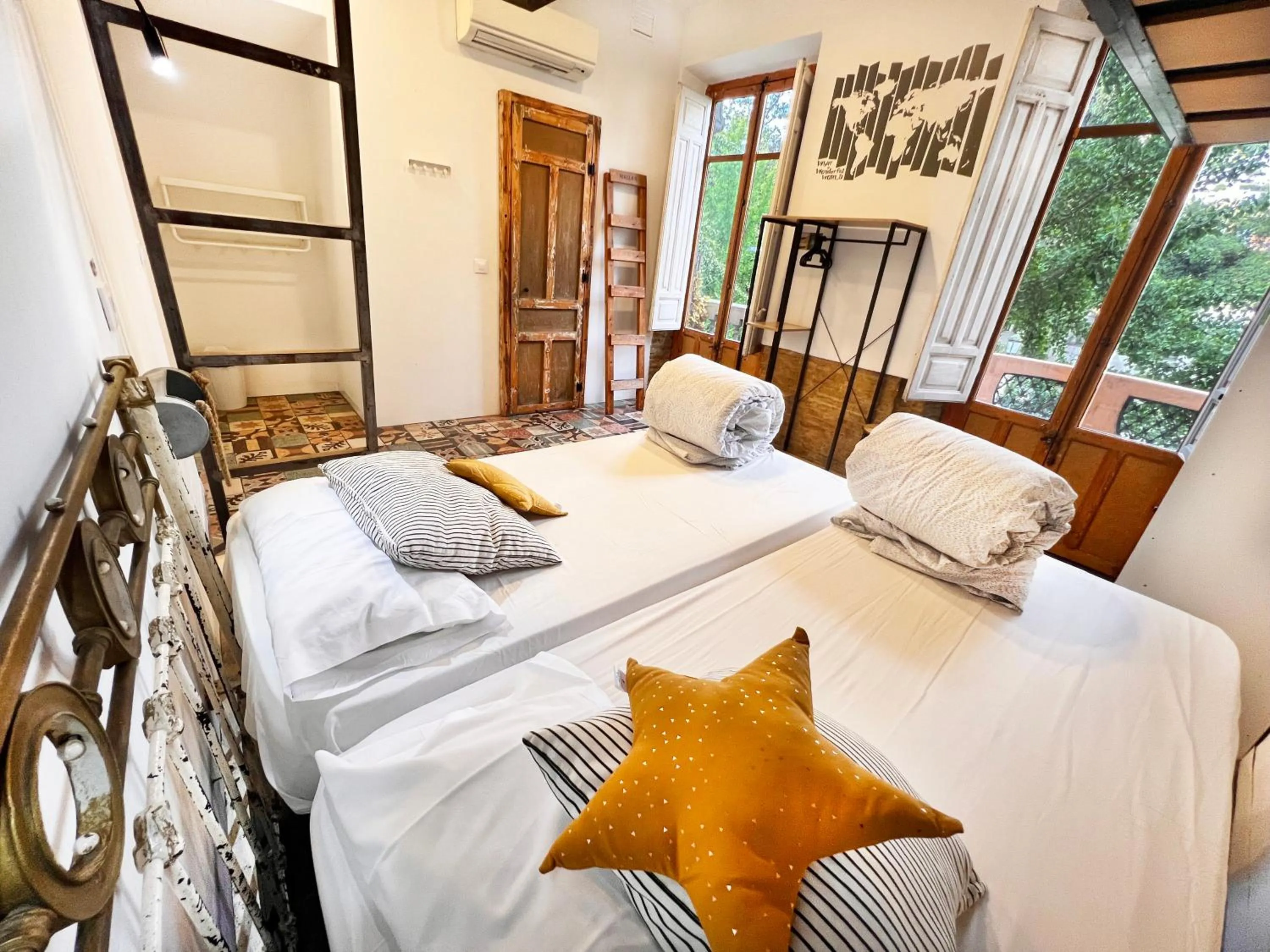 Decorative detail, Bed in ECO Hostel