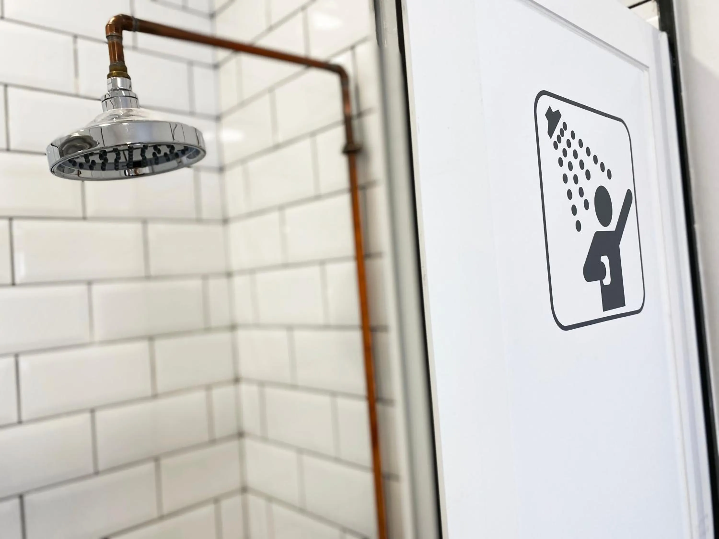 Shower in ECO Hostel