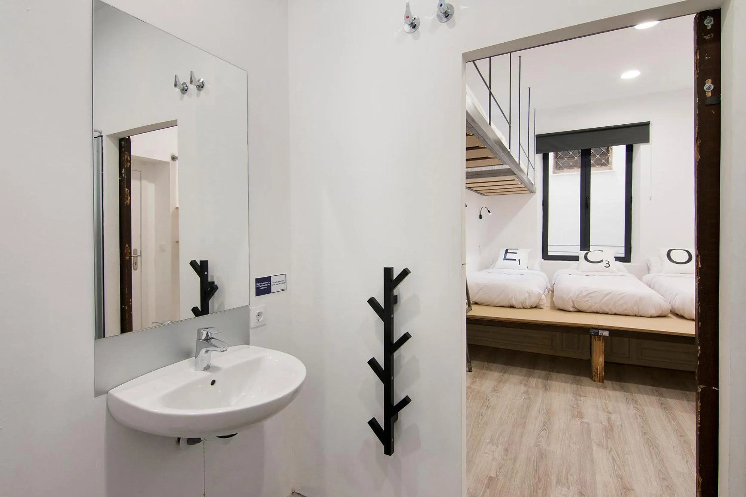 Bathroom, Bed in ECO Hostel