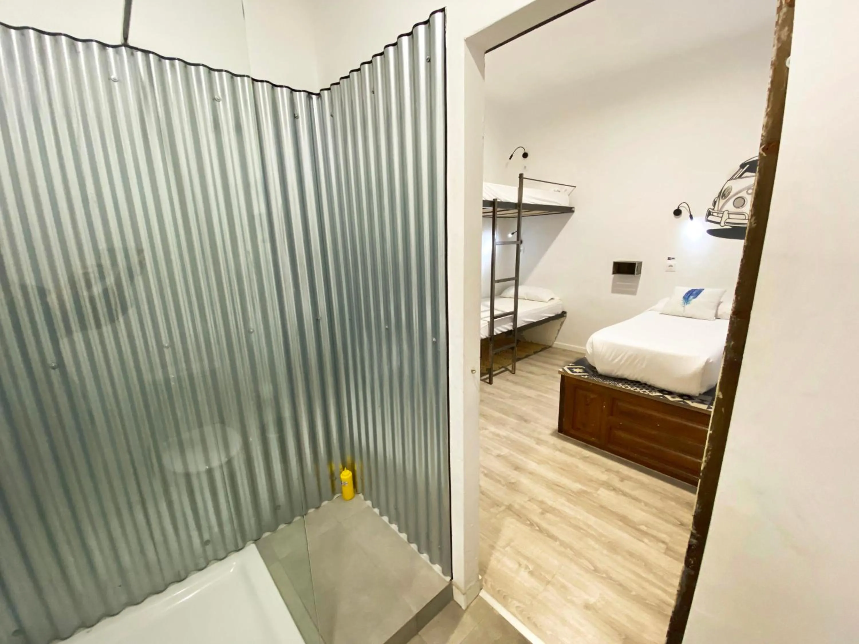 Shower, Bed in ECO Hostel