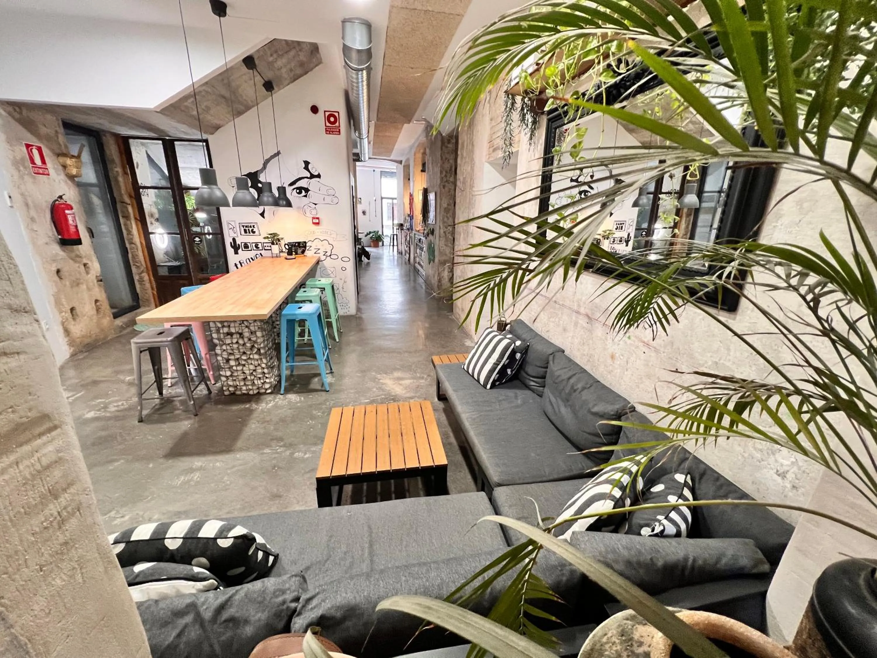 Seating area in ECO Hostel