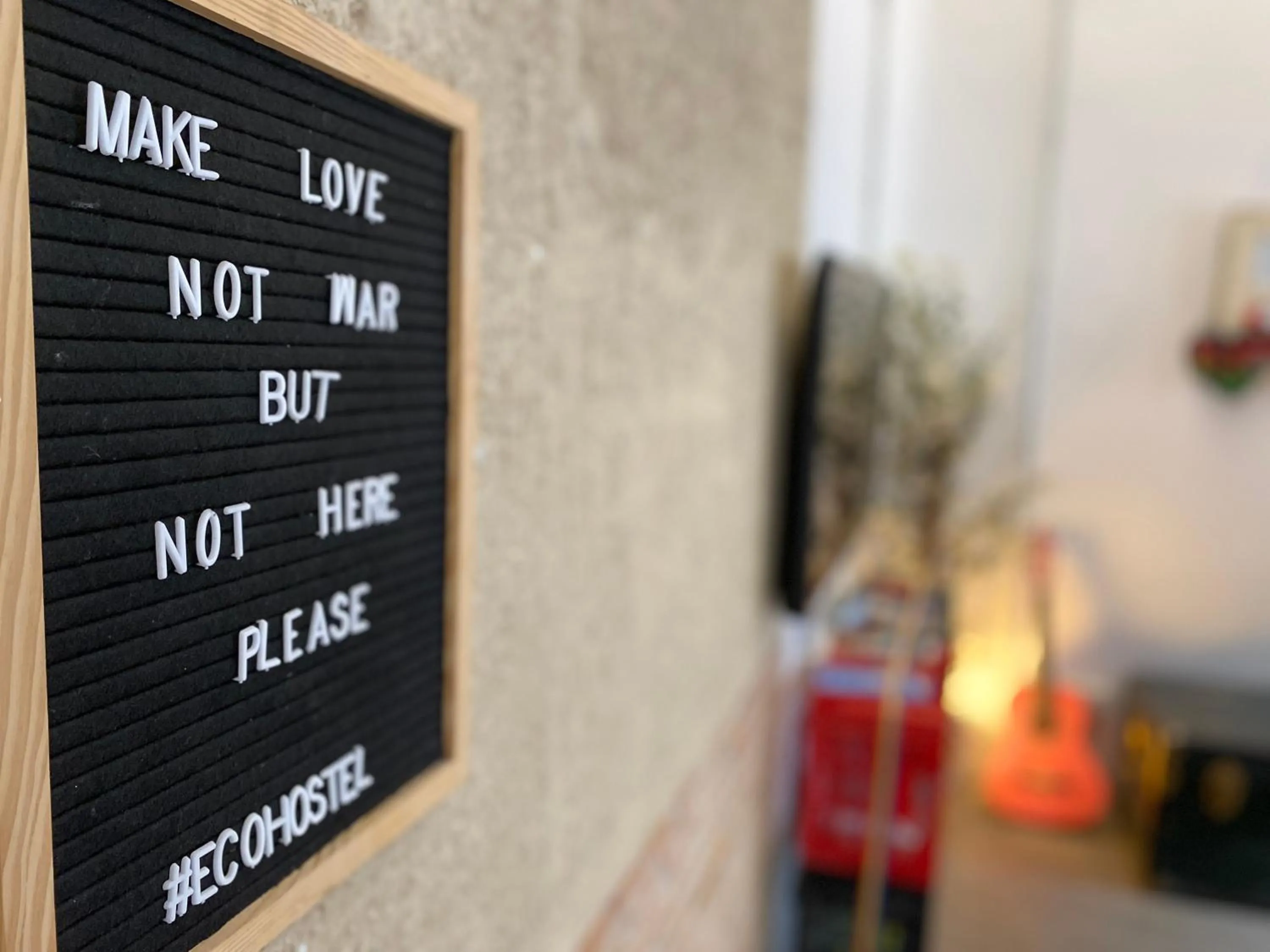 Communal lounge/ TV room in ECO Hostel