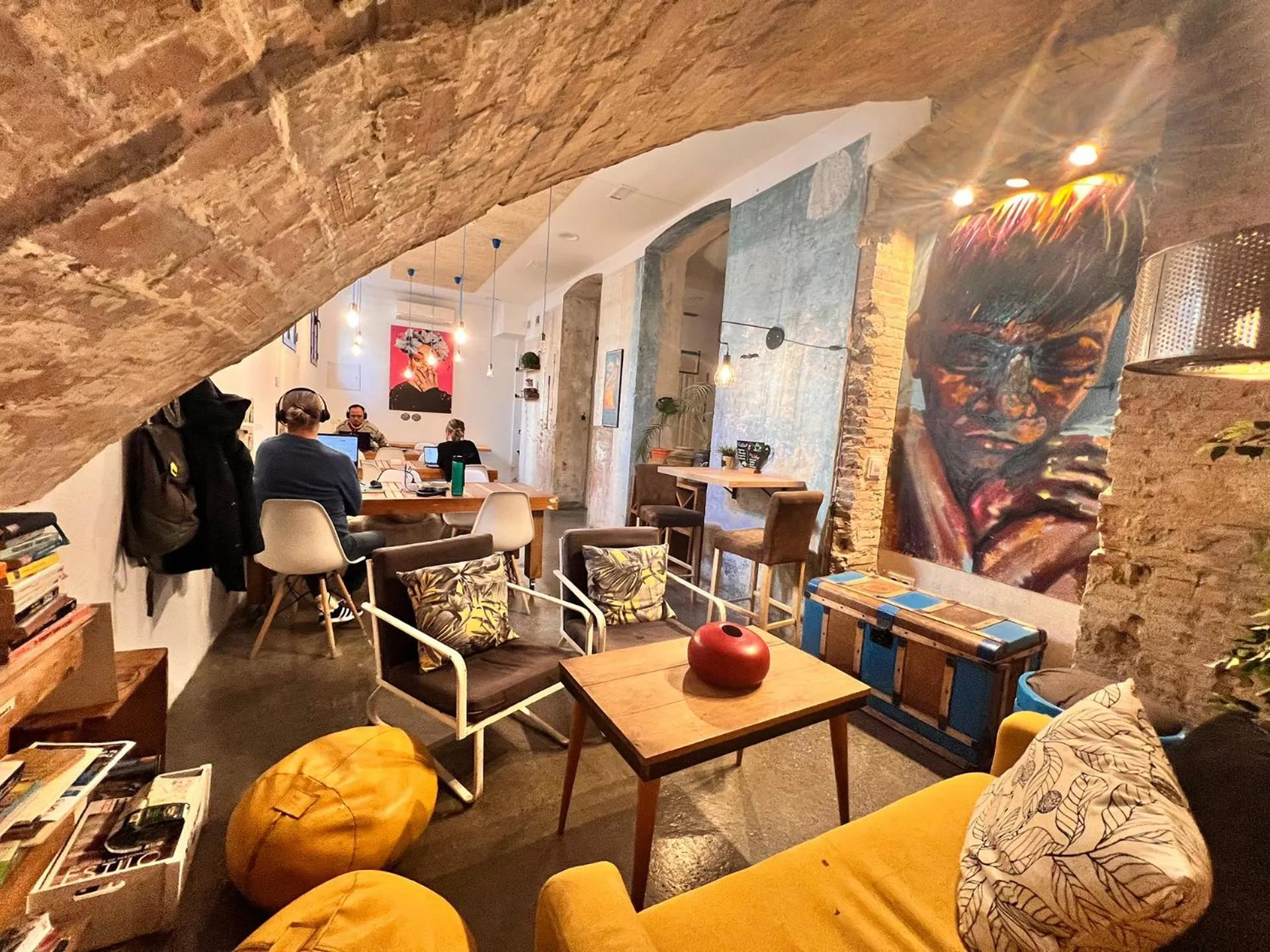 Seating area in ECO Hostel