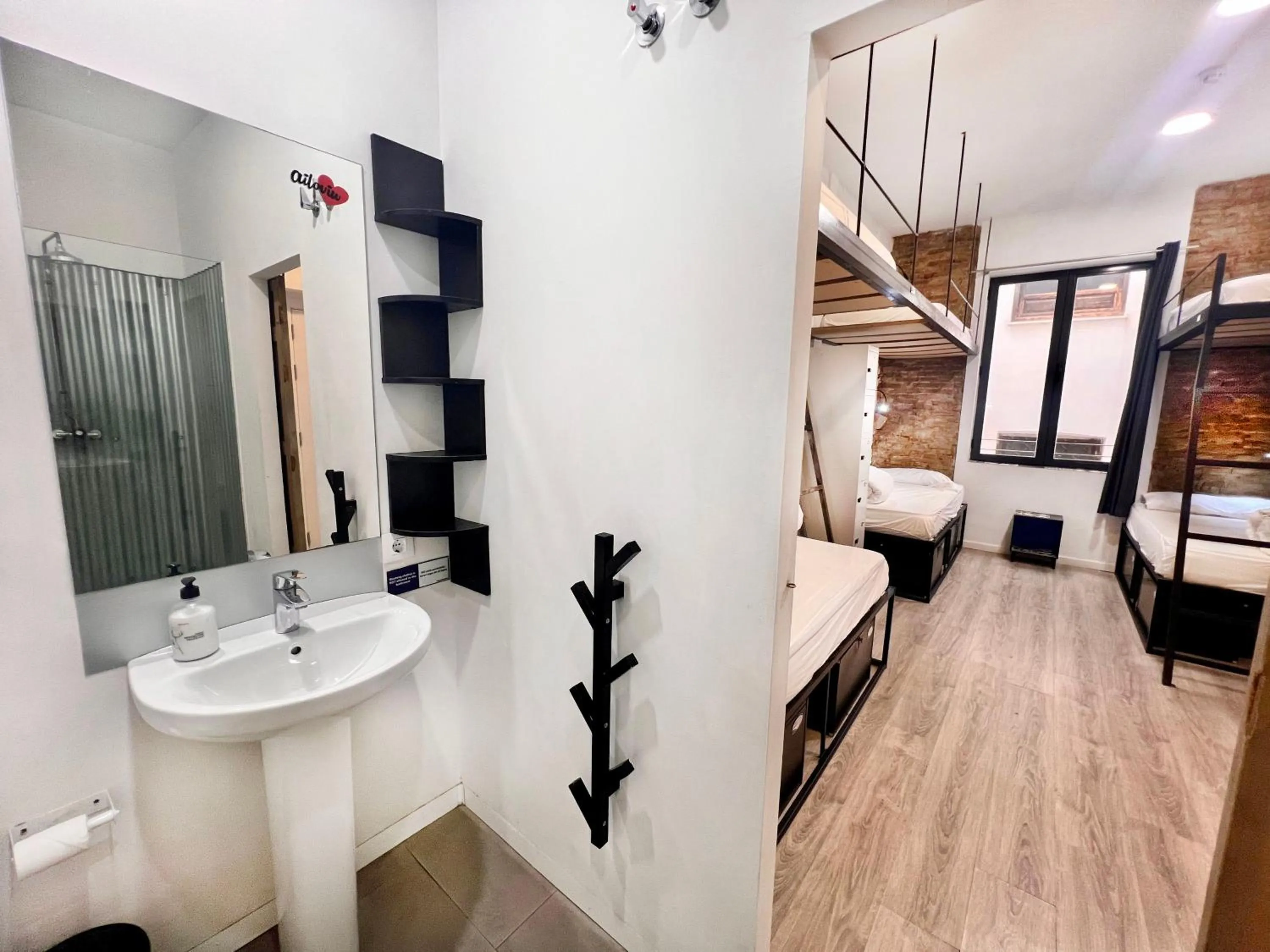 Bathroom, Bed in ECO Hostel