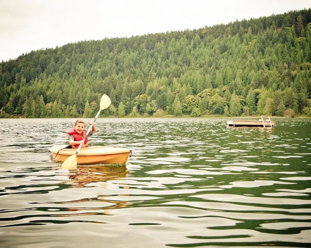 People in Green Acres Lakeside Resort Salt Spring Island