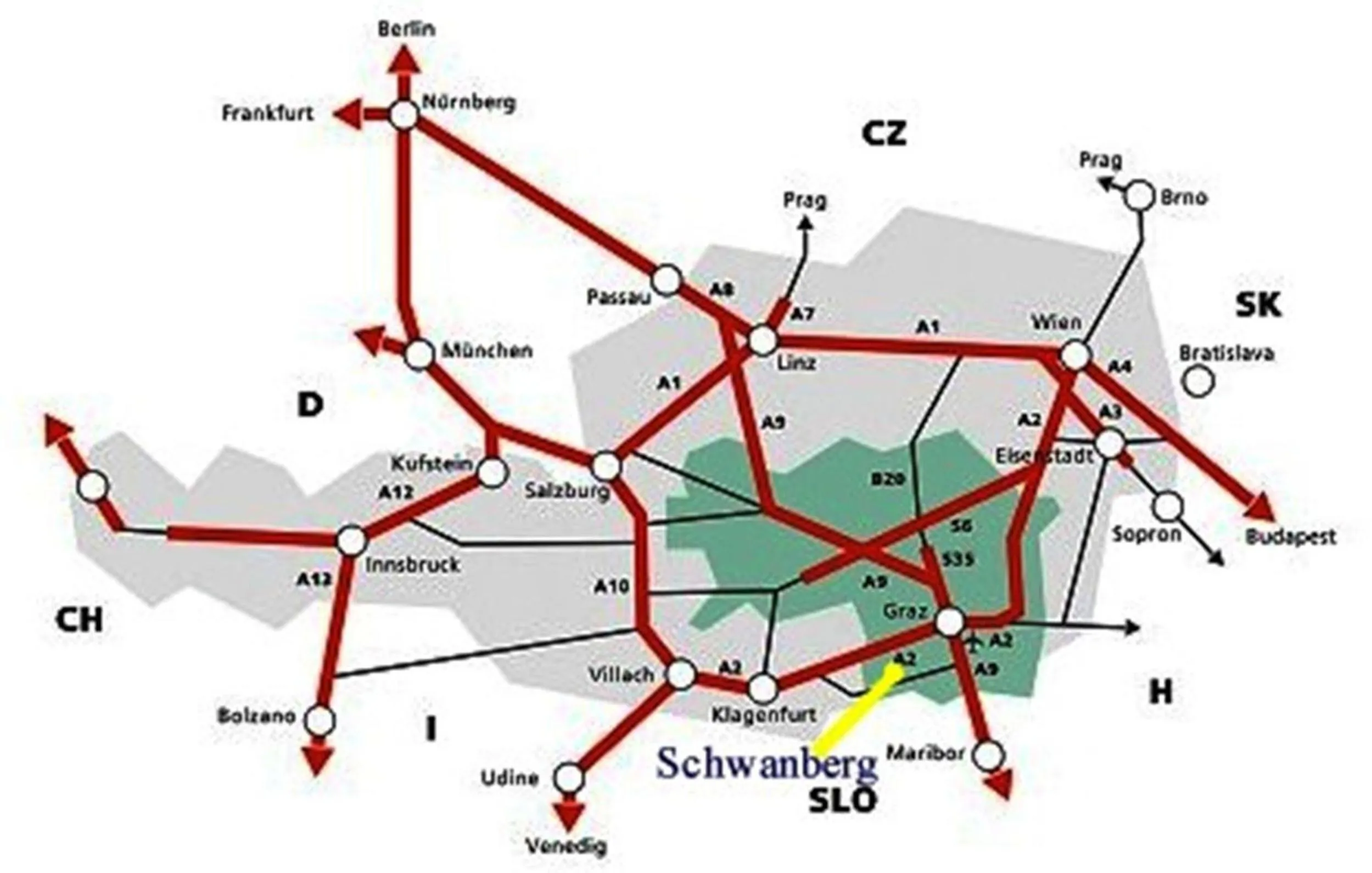 Location in Hotel Restaurant zum Schwan